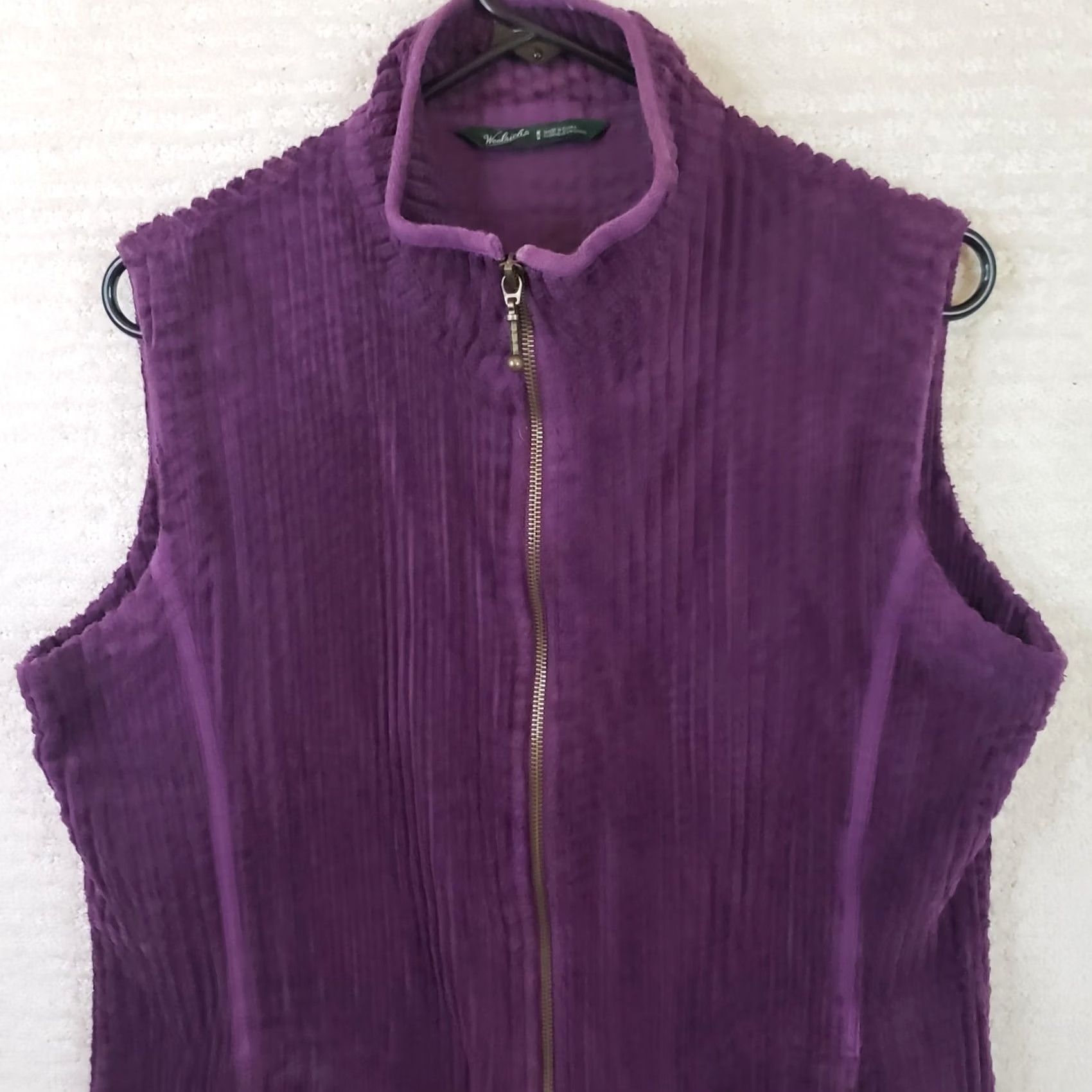 Vintage Woolrich Vest M Purple Full Zip 100% Cotton Machine Washable Womens Size M / US 6-8 / IT 42-44 - 2 Thumbnail