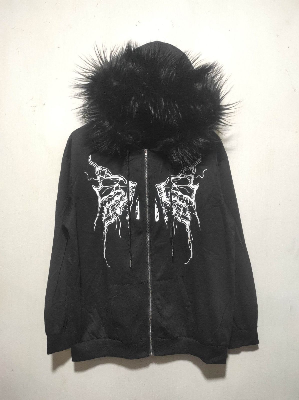 Japanese Brand Romwe Zip fur hoodie LGB ifsix Style Size US M / EU 48-50 / 2 - 2 Thumbnail