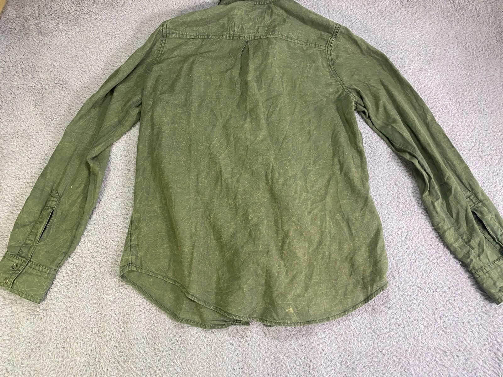 Arizona Jean Co. Arizona Jeans Mens Small Button Down Small Green LS Cotton Size US S / EU 44-46 / 1 - 2 Thumbnail