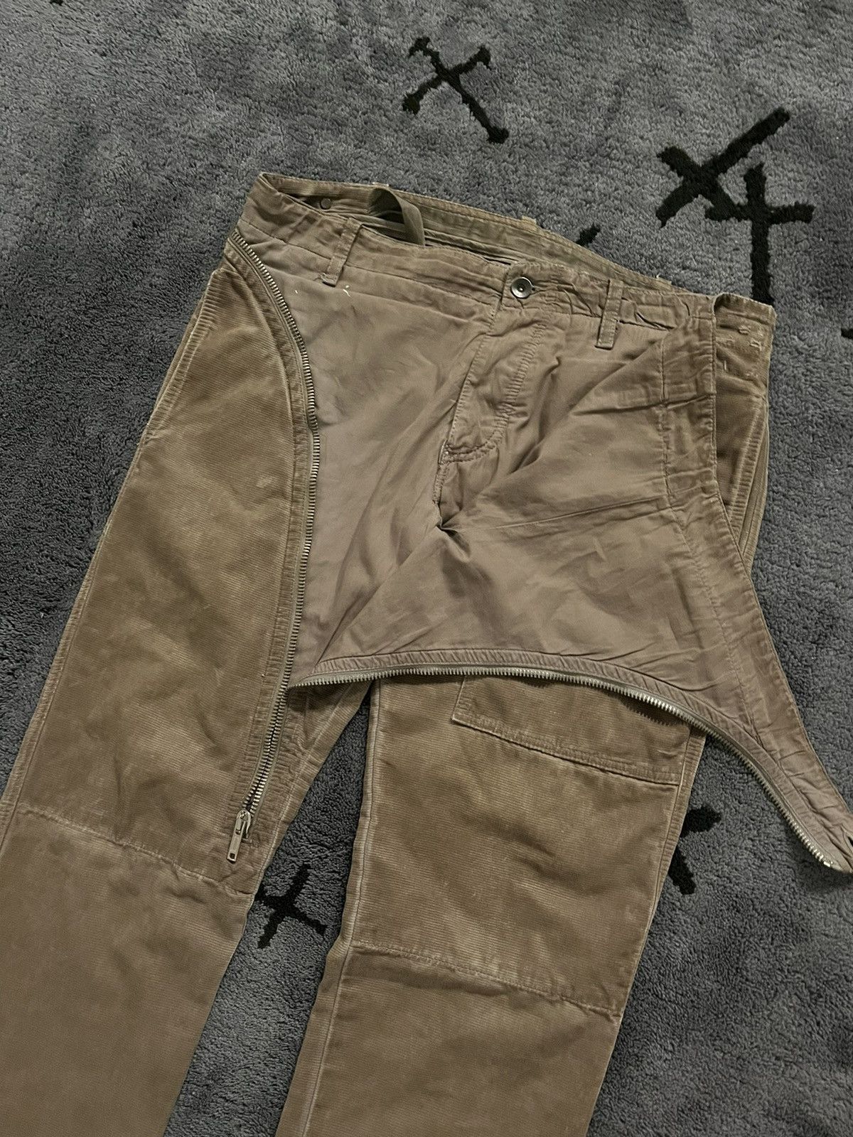 Rick Owens × Rick Owens Drkshdw SS09 Strutter Grosgrain Brown Double Layered Aircut Pants Size US 34 / EU 50 - 3 Thumbnail