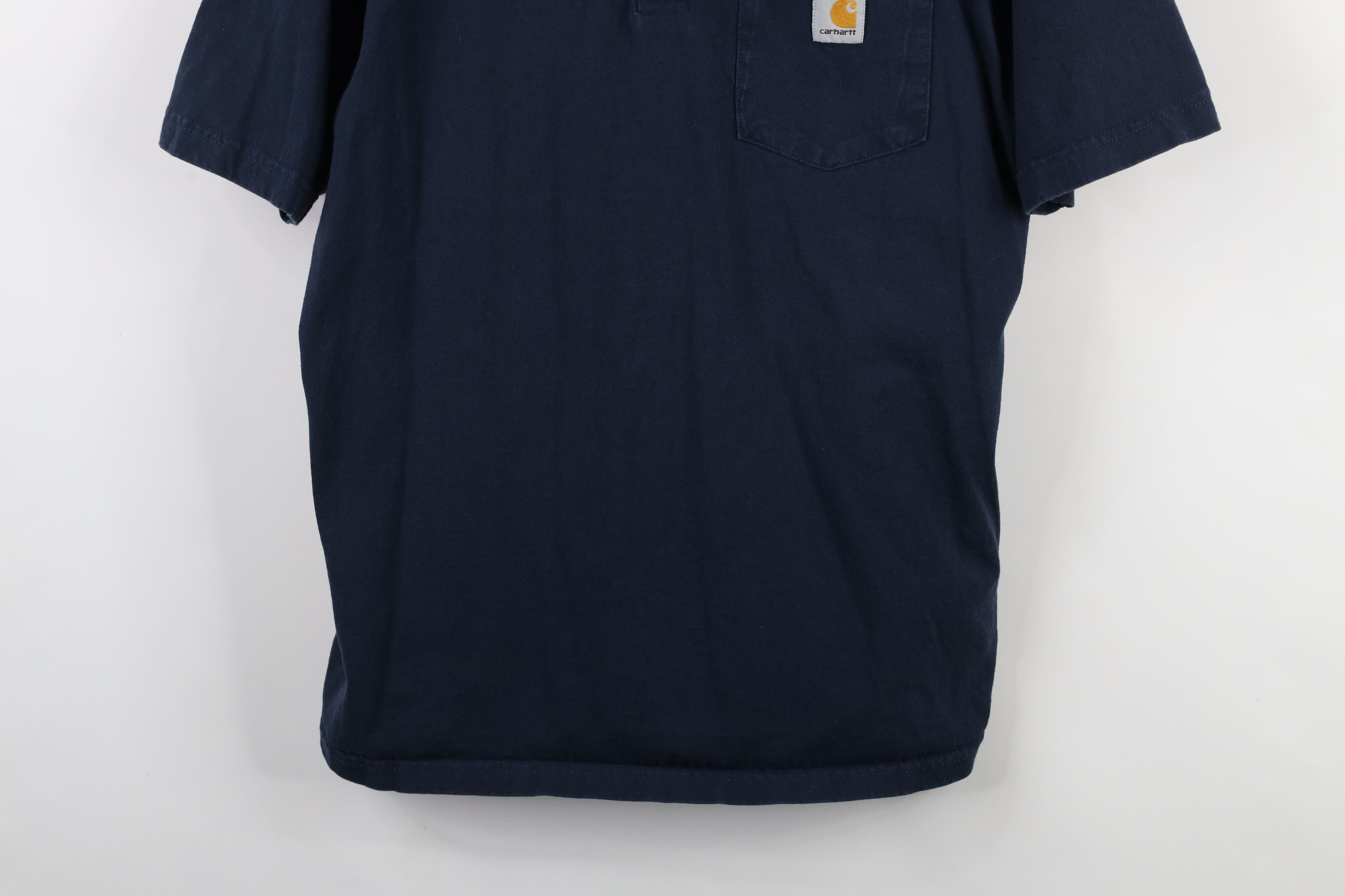 Carhartt × Vintage Vintage Carhartt Spell Box Logo Pocket Henley T-Shirt Blue Size US L / EU 52-54 / 3 - 3 Thumbnail