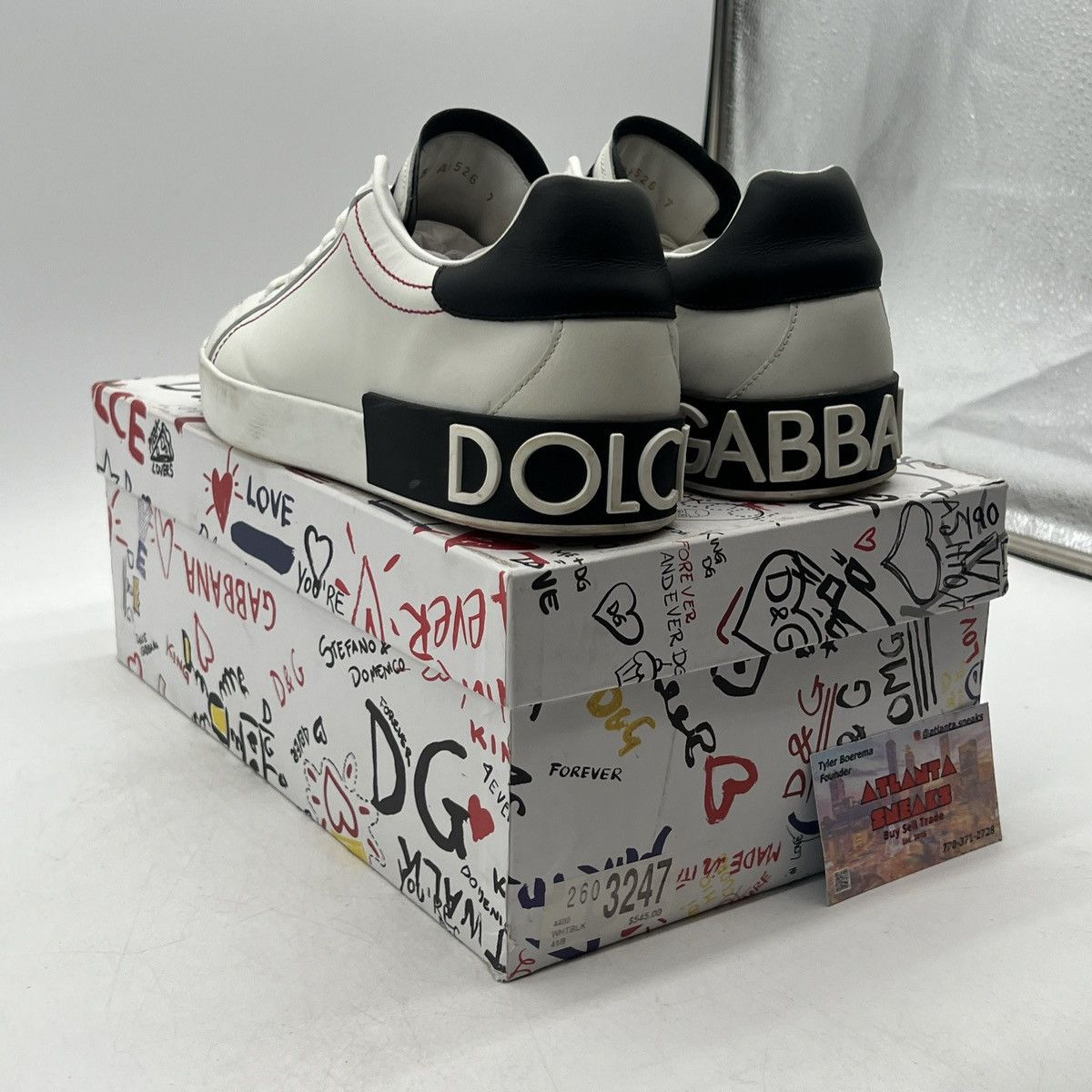 Dolce & Gabbana Dolce&Gabbana Low White blueberry Size US 8 / EU 41 - 4 Thumbnail