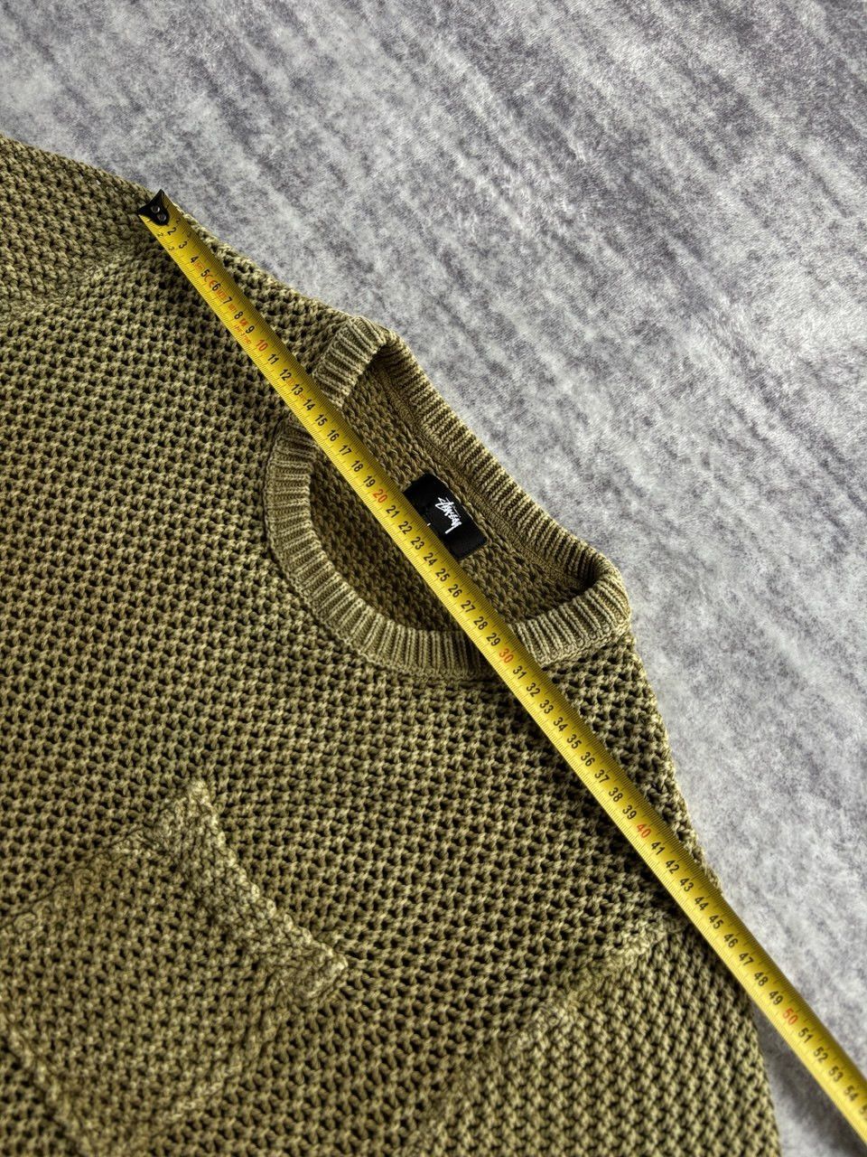 Stussy Stussy O'dyed Mesh Crew (Khaki) Size US L / EU 52-54 / 3 - 11 Thumbnail