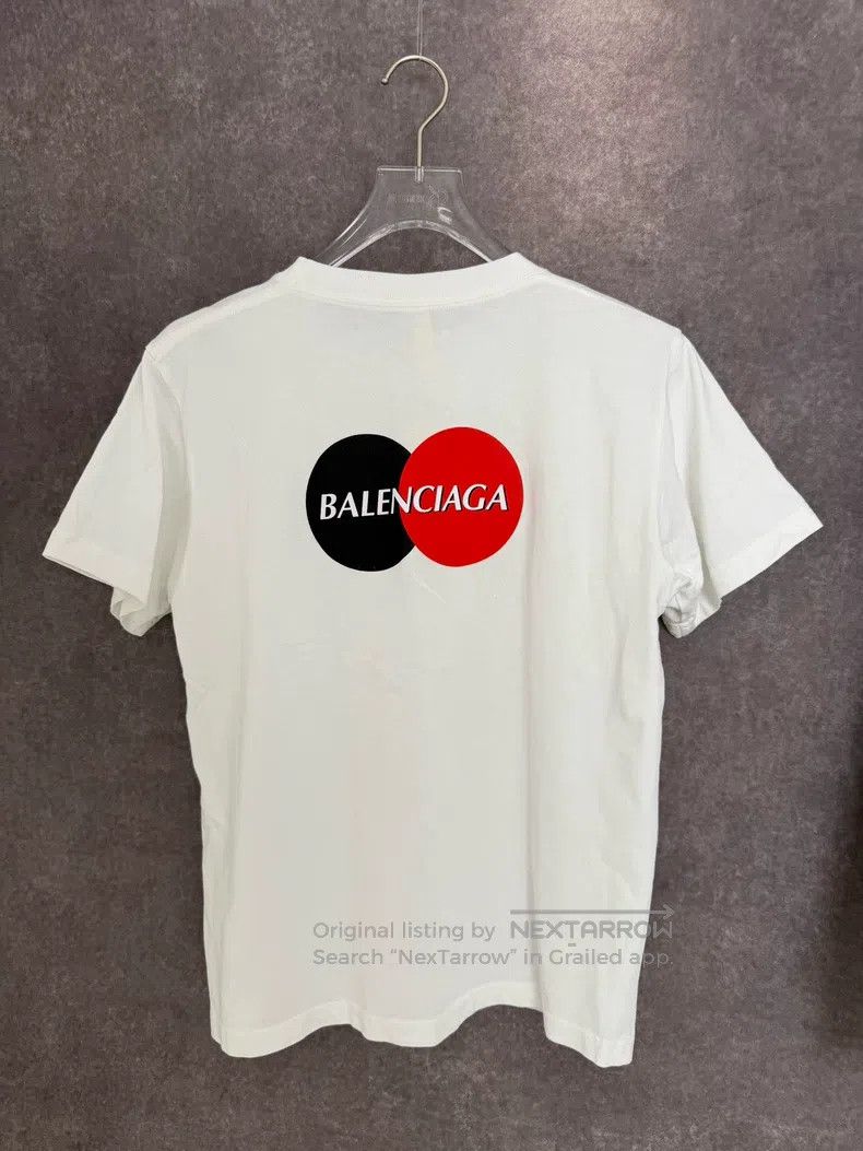 Balenciaga Balenciaga White Mastercard Short Sleeve T-Shirt Size US L / EU 52-54 / 3 - 2 Thumbnail