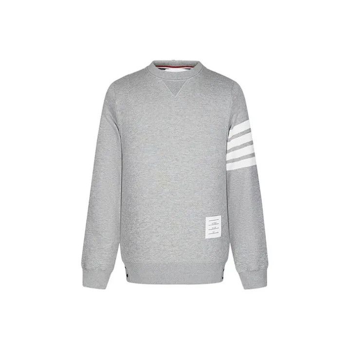 Thom Browne Classic Gray Sweatshirt with Stripe Detail