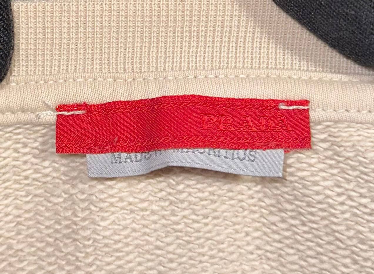 Prada prada sweatshirt Sweater beige vintage red logo rare 2000s Size XXL / US 16-18 / IT 52-54 - 5 Thumbnail