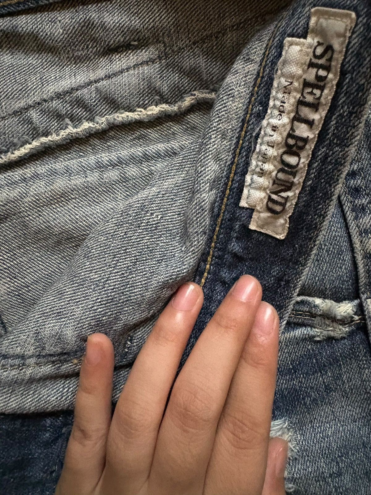 Japanese Brand × Spellbound Vintage Japanese Spellbound Mud Wash Distressed Baggy Jeans Size US 34 / EU 50 - 3 Thumbnail