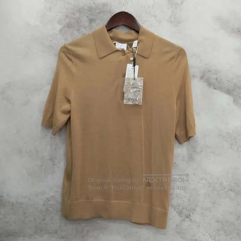 Burberry Burberry Summer Khaki Cotton Women's Tee. Size S / US 4 / IT 40 - 1 Thumbnail