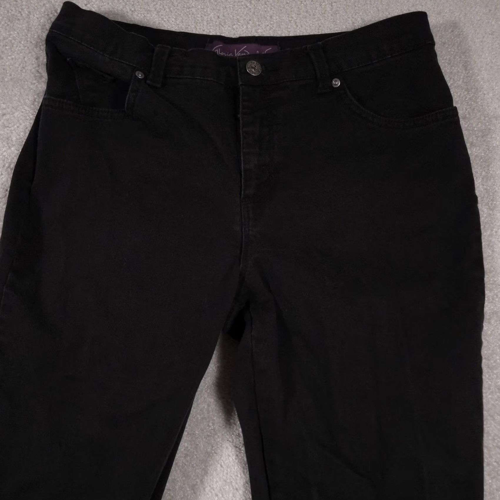 Gloria Vanderbilt Gloria Vanderbilt Jeans Womens 10 Short Black Stretch Denim Straight 5 Pocket Size 32" / US 10 / IT 46 - 3 Thumbnail
