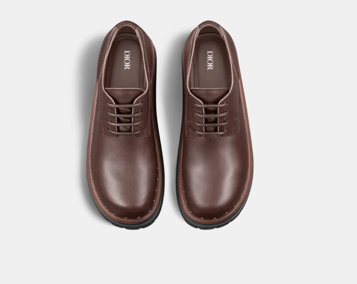 Dior o1w1db10426 3DE396 Cape Town Derby Shoes in Brown/Silver Size US 13 / EU 46 - 3 Thumbnail