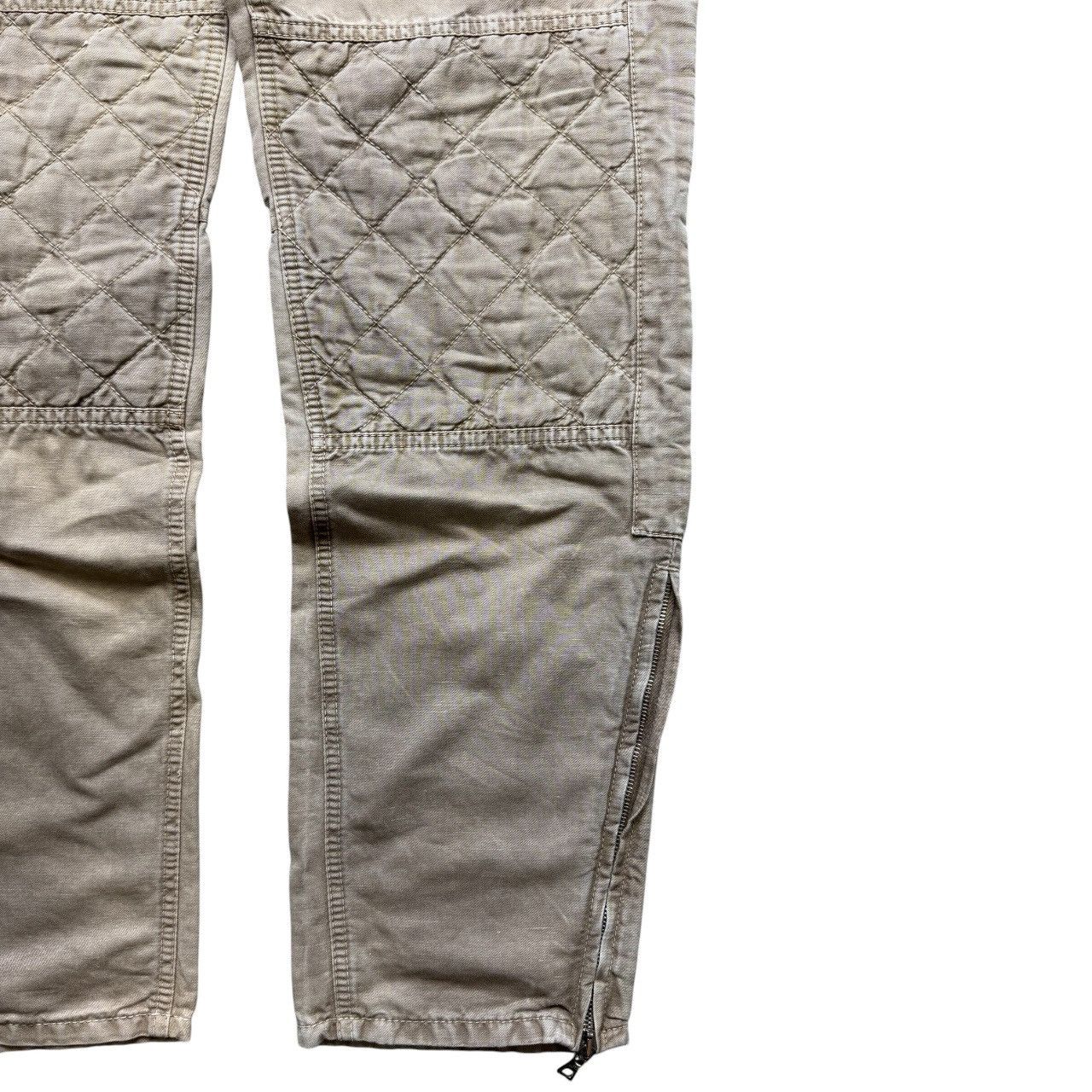 Prada Prada sport 2000s padded biker style trousers beige Size US 31 - 2 Thumbnail