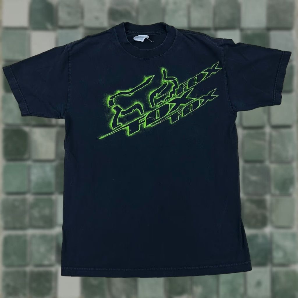 Fox Racing VINTAGE Fox Racing Logo Shirt M Black 2000s Mens 90s ...
