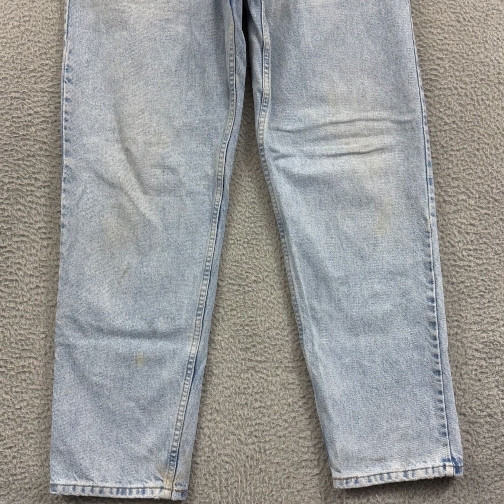 Tommy Hilfiger VINTAGE Tommy Hilfiger Jeans Mens 34x32 Baggy Loose Fit 90s Denim Light Washed Blue Cotton 5-Pocket Logo Mens Size US 34 / EU 50 - 2 Thumbnail