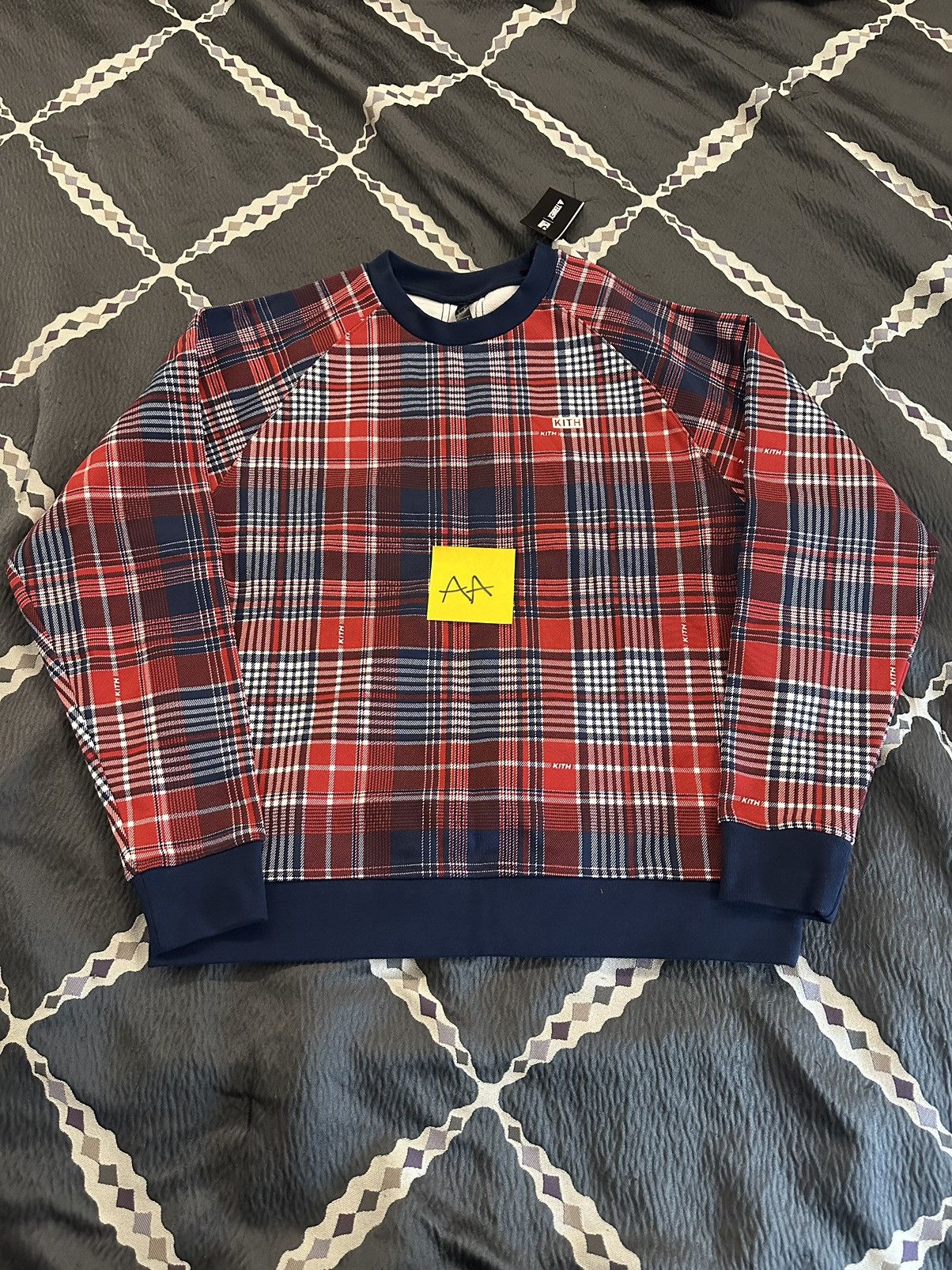 image of Adidas Terrex Crewneck in Red/Blue, Men's (Size Medium)