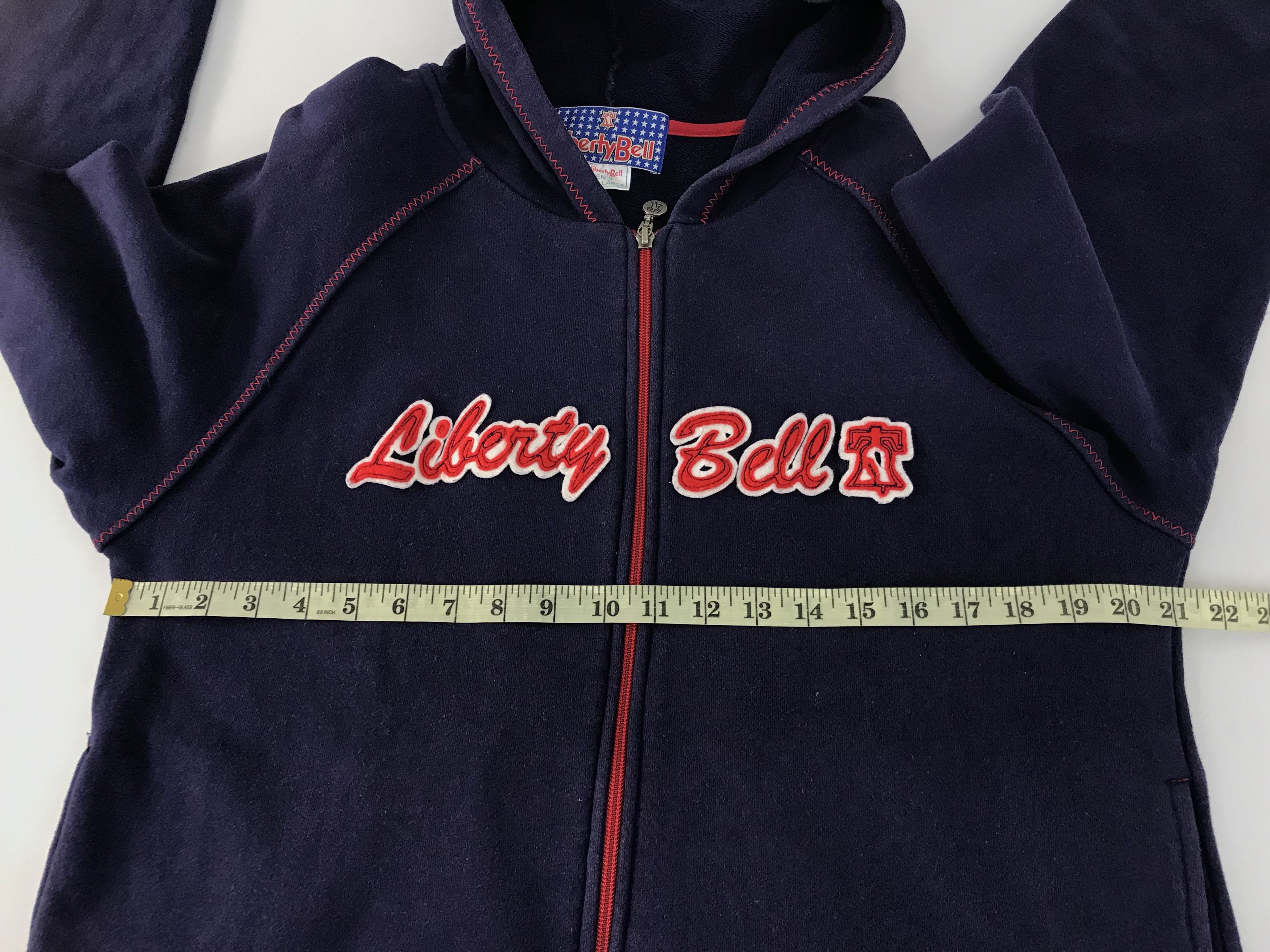 Vintage Vintage Sweatshirt LibertyBell Hoddie Zipper Up Style Size US L / EU 52-54 / 3 - 11 Thumbnail