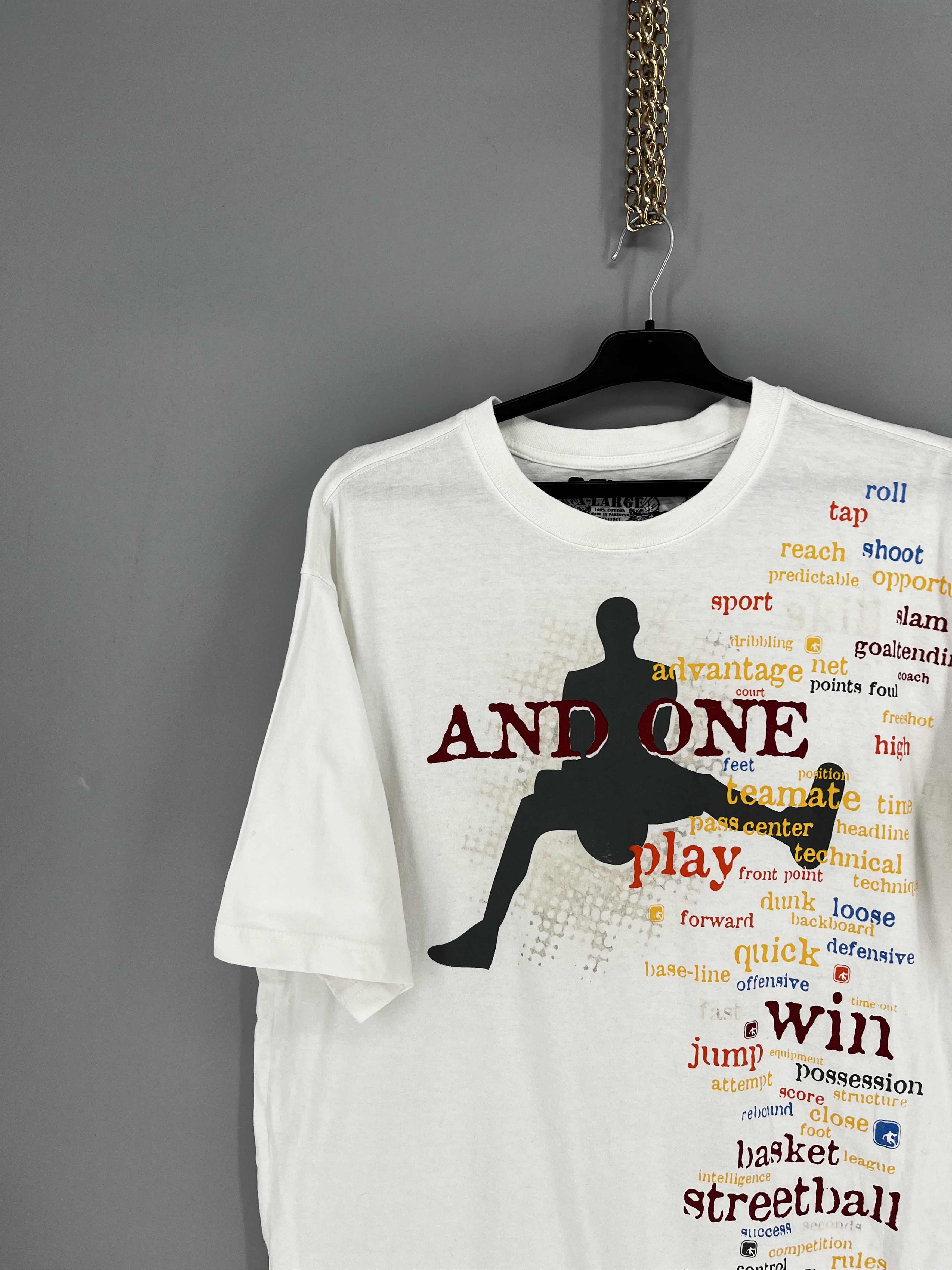 NBA And 1 One Basketball Graphic TShirt Men’s White Y2K 2000s Size US XL / EU 56 / 4 - 4 Thumbnail