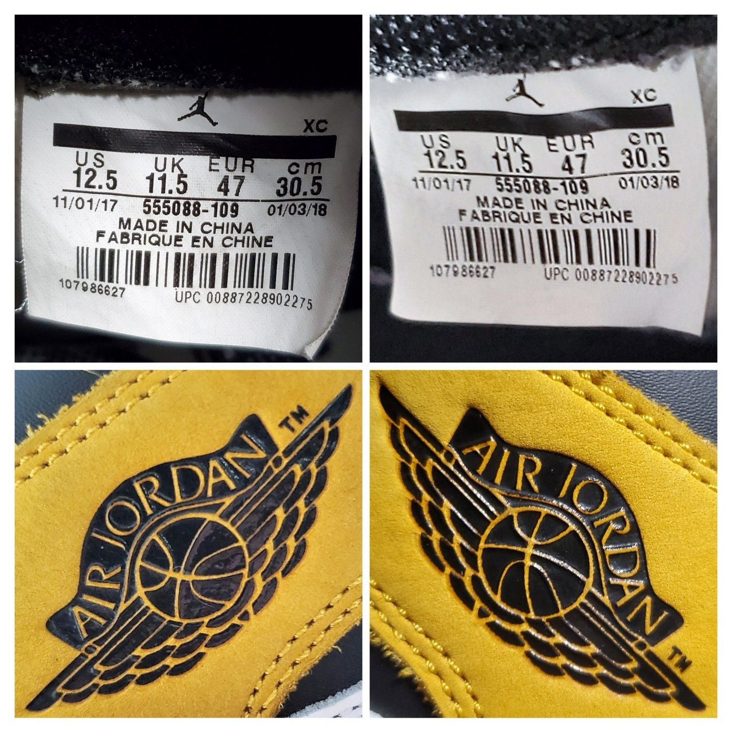 Jordan Brand × Nike Size 12.5 Jordan 1 High Best Hand In Game Yellow Ochre 2018 Size US 12.5 / EU 45-46 - 13 Thumbnail