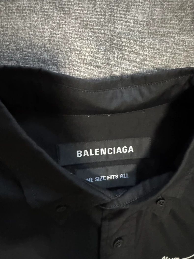Balenciaga Balenciaga Black logo short sleeve shirt Size US XS / EU 42 / 0 - 3 Thumbnail