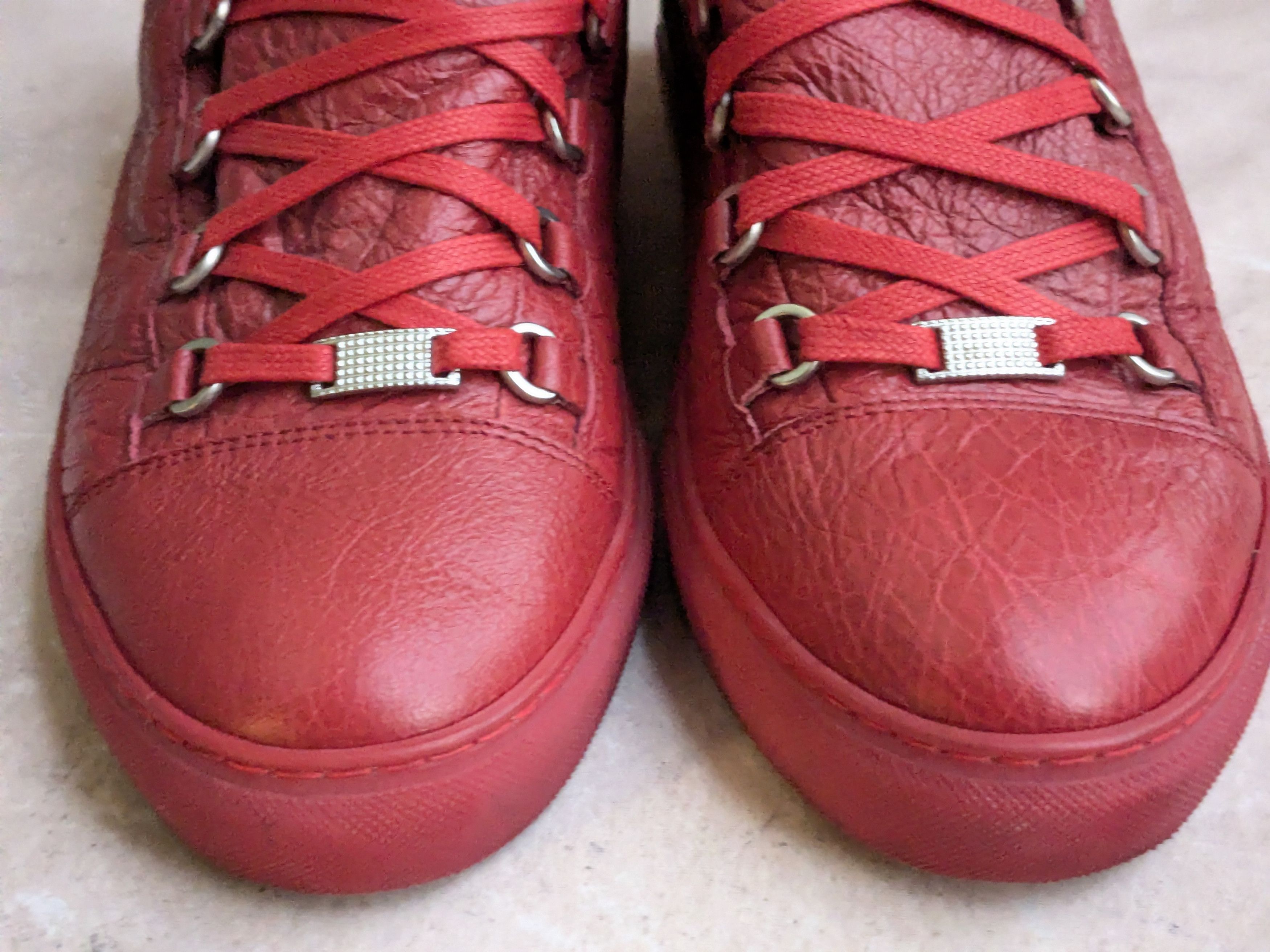 Balenciaga Balenciaga Arena Red 13 High Tops Leather Size US 13 / EU 46 - 4 Thumbnail