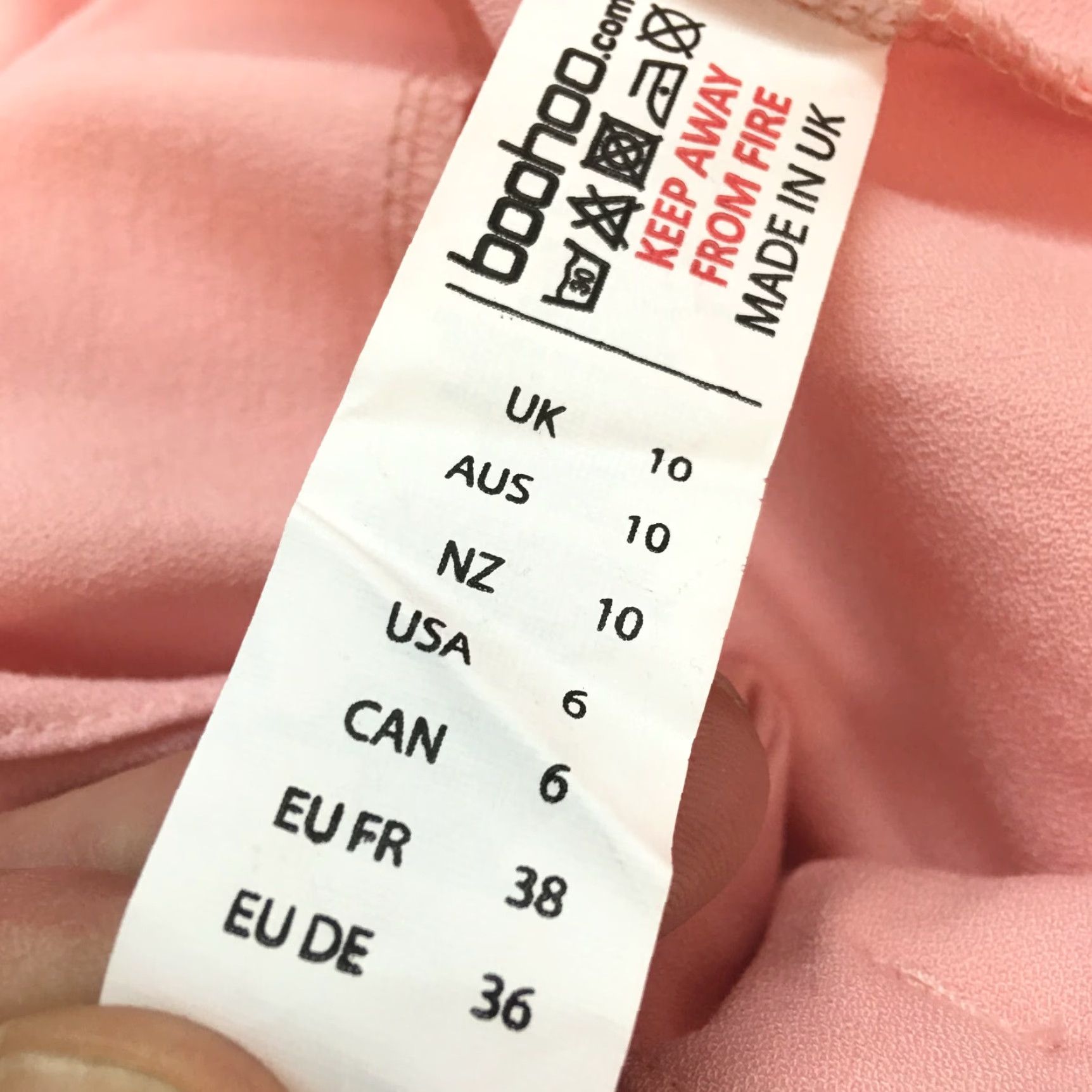 Boohoo VINTAGE Boohoo WOMENS Belted Tie Waist Pink Dress Pants Size 6 Tall Size 30" / US 8 / IT 44 - 7 Thumbnail