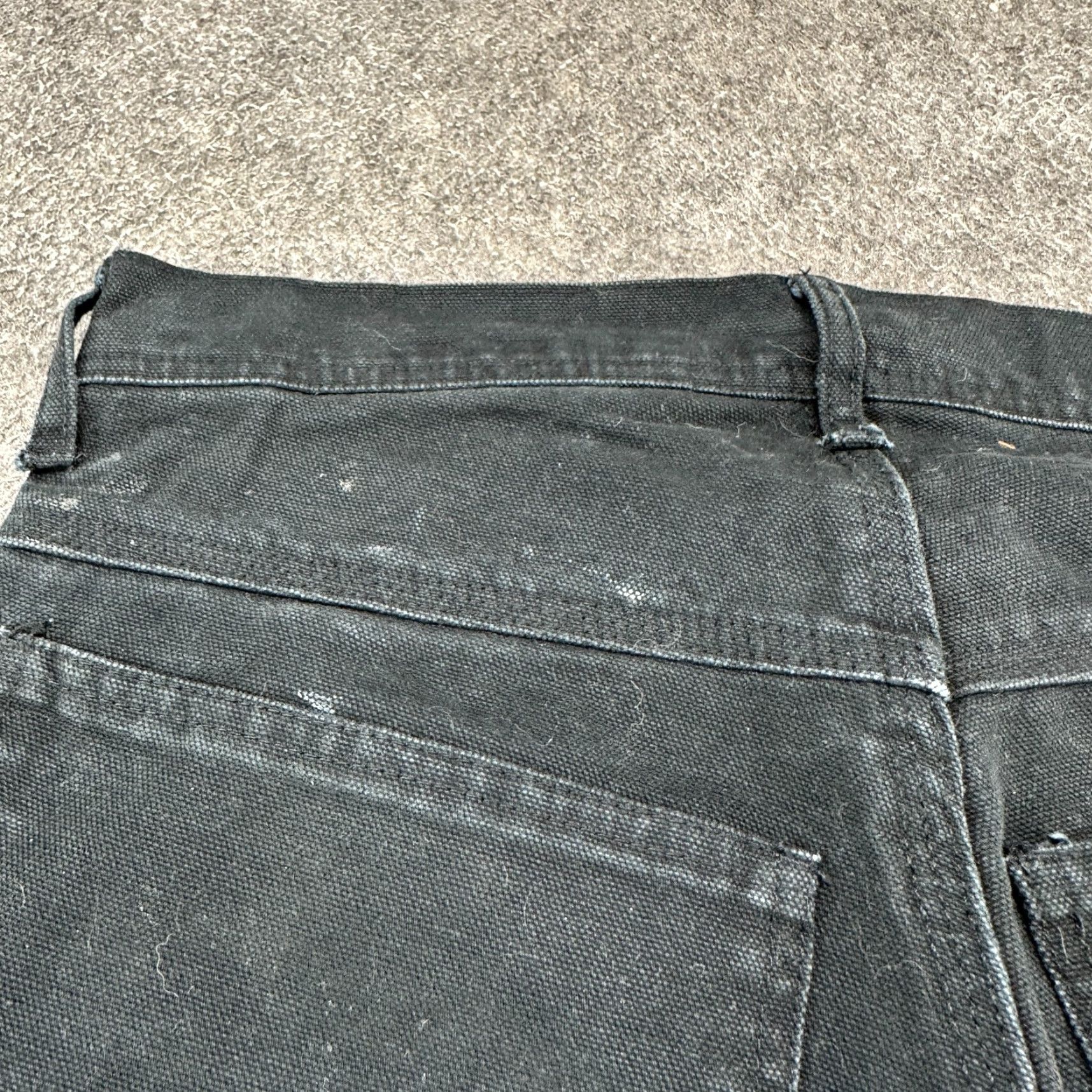Vintage Key Pants Mens 30x32 Black Carpenter Workwear Duck Canvas Double Knee Cotton Pants Size US 30 / EU 46 - 4 Thumbnail