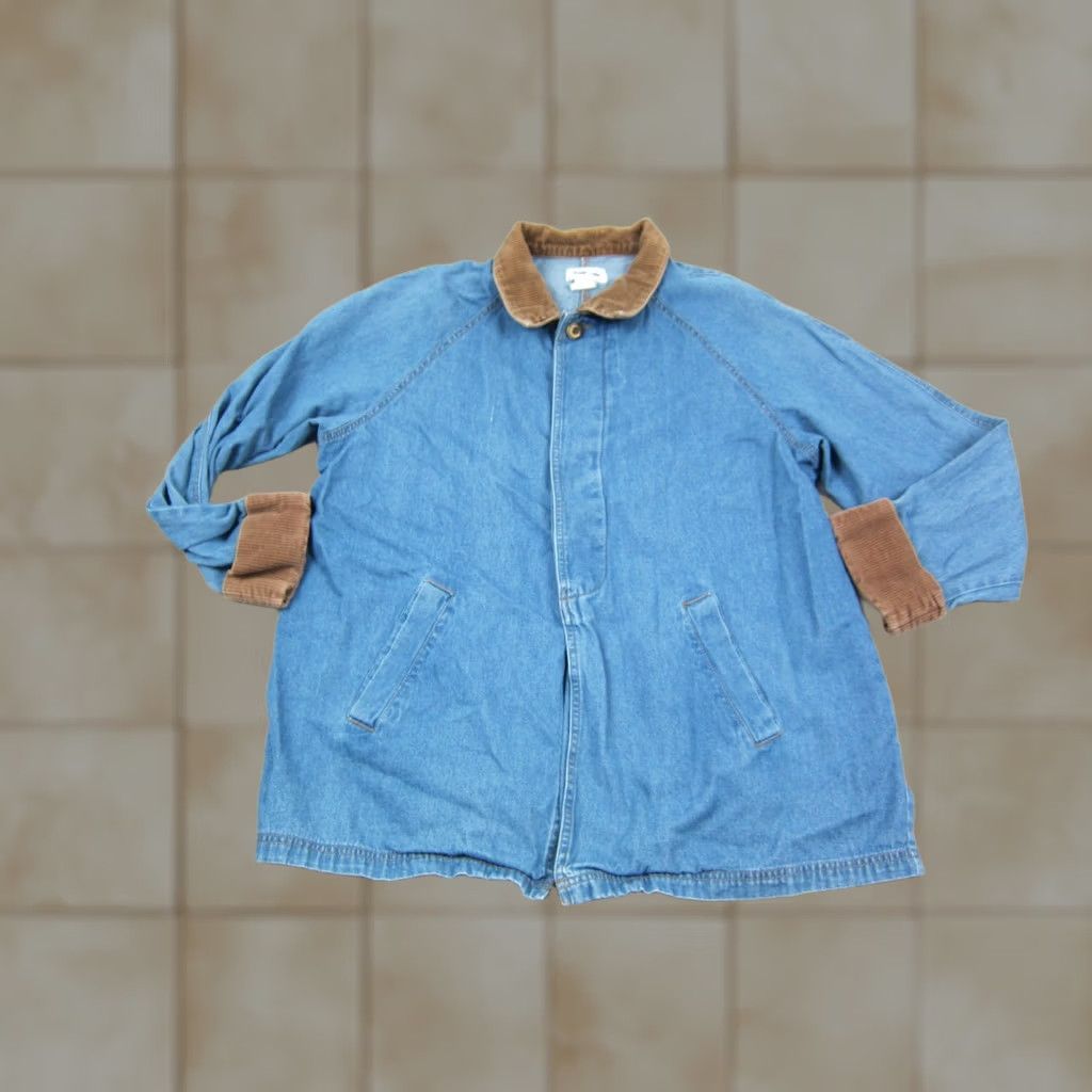 Vintage VINTAGE Michelle Louise Chore Jacket Womens XL Blue Denim Cord Barn Jacket Size XL / US 12-14 / IT 48-50 - 1 Thumbnail