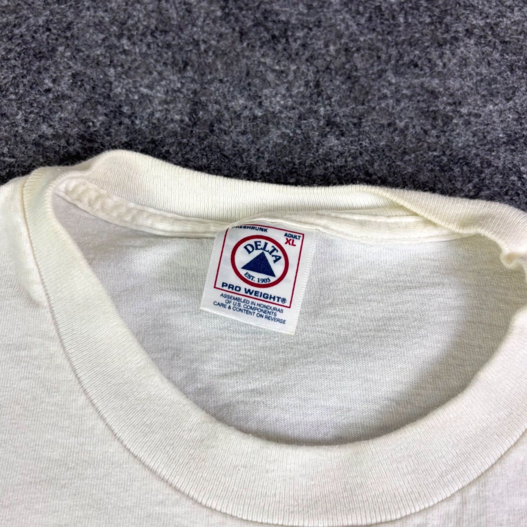 Delta VINTAGE 98ROCK Baltimore T Shirt XL Delta Men White Graphic Tee Short Sleeve 1990s Grunge Size US XL / EU 56 / 4 - 6 Thumbnail