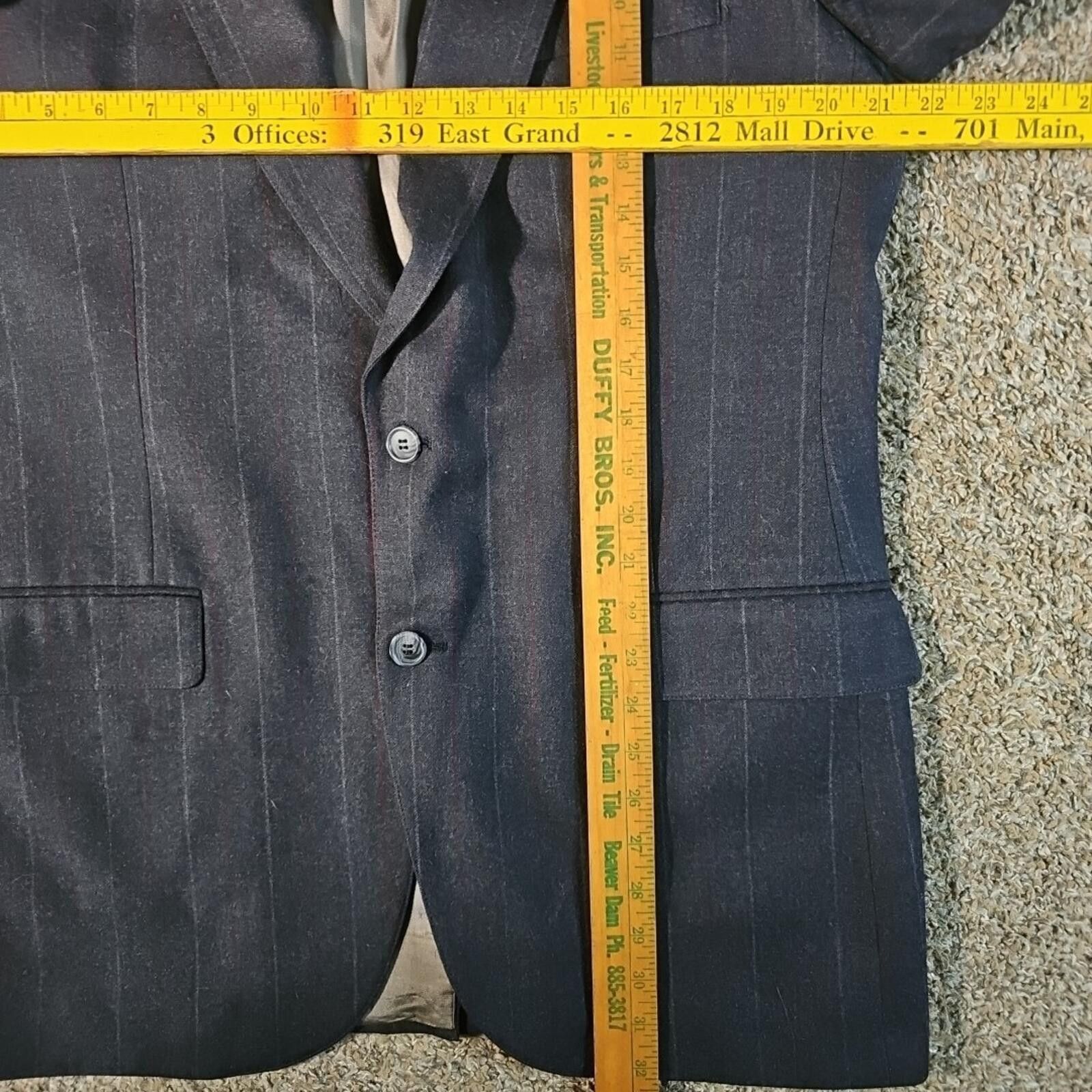Other Racquet Club Wool Blazer BASKIN APPROX 44 SEE Measurements Size 40R - 5 Thumbnail