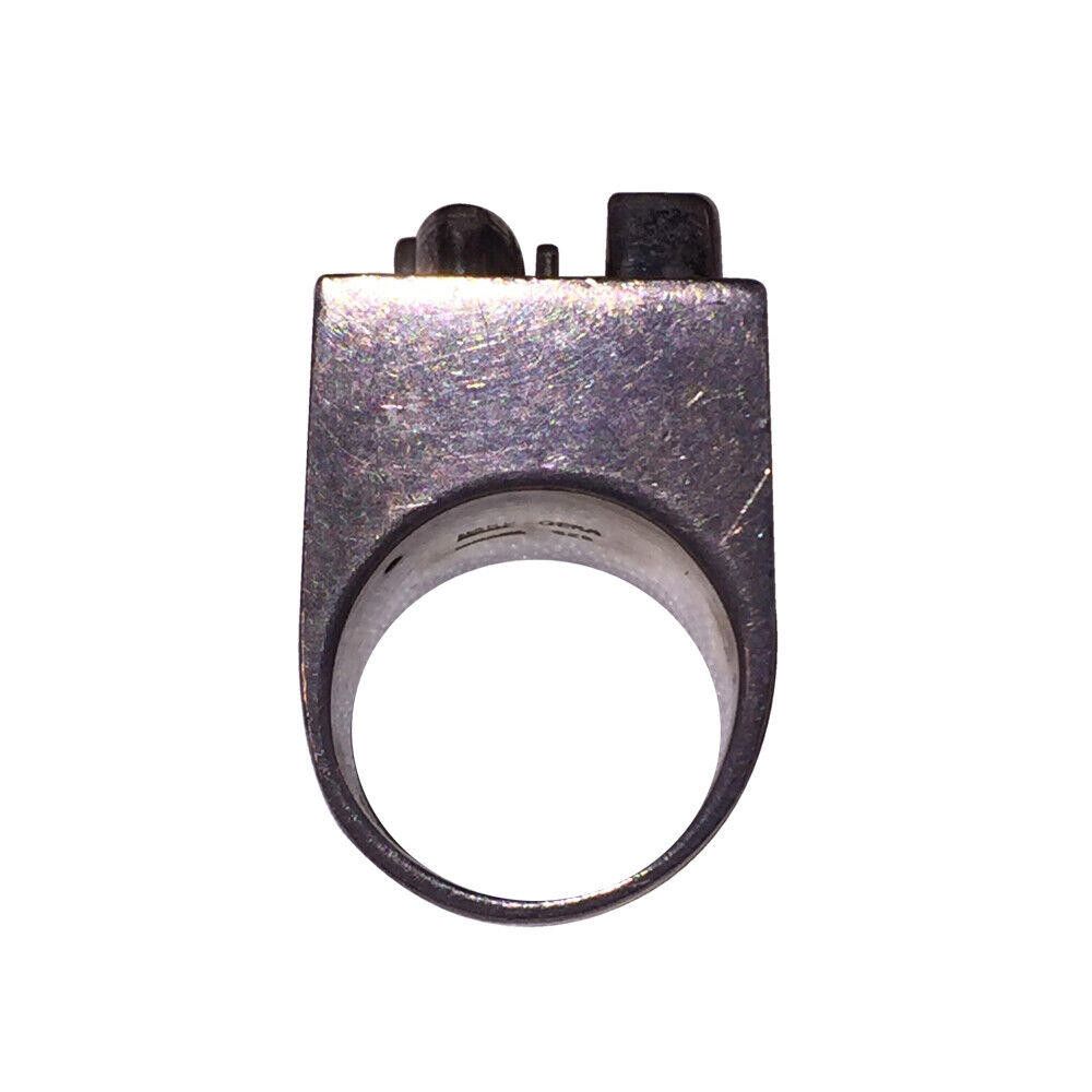 Designer Rachel Gera Sterling Israeli Abstract Modernist Ring Size ONE SIZE - 5 Thumbnail