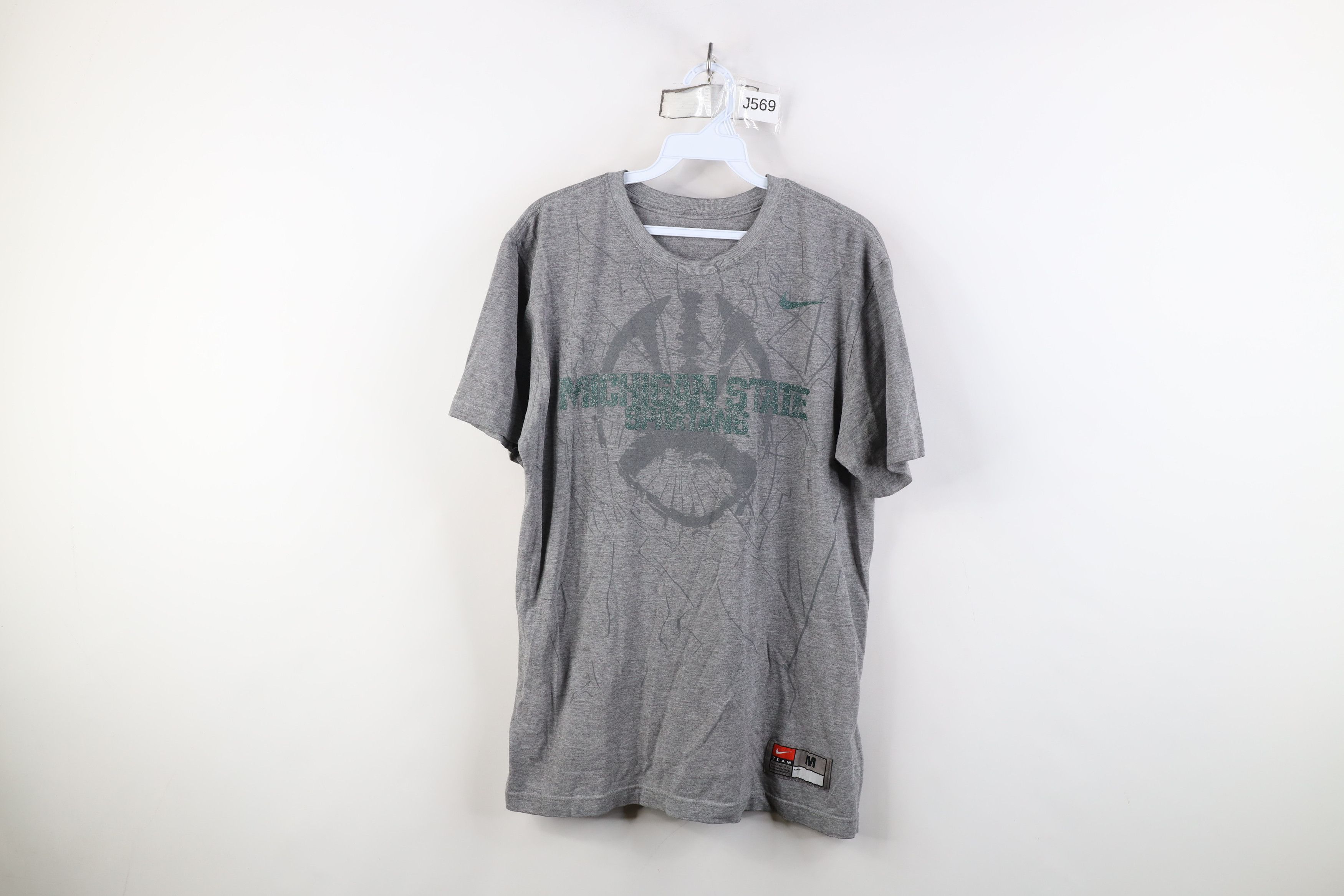 Nike Vintage Nike Michigan State University Football T-Shirt Size US M / EU 48-50 / 2 - 1 Thumbnail