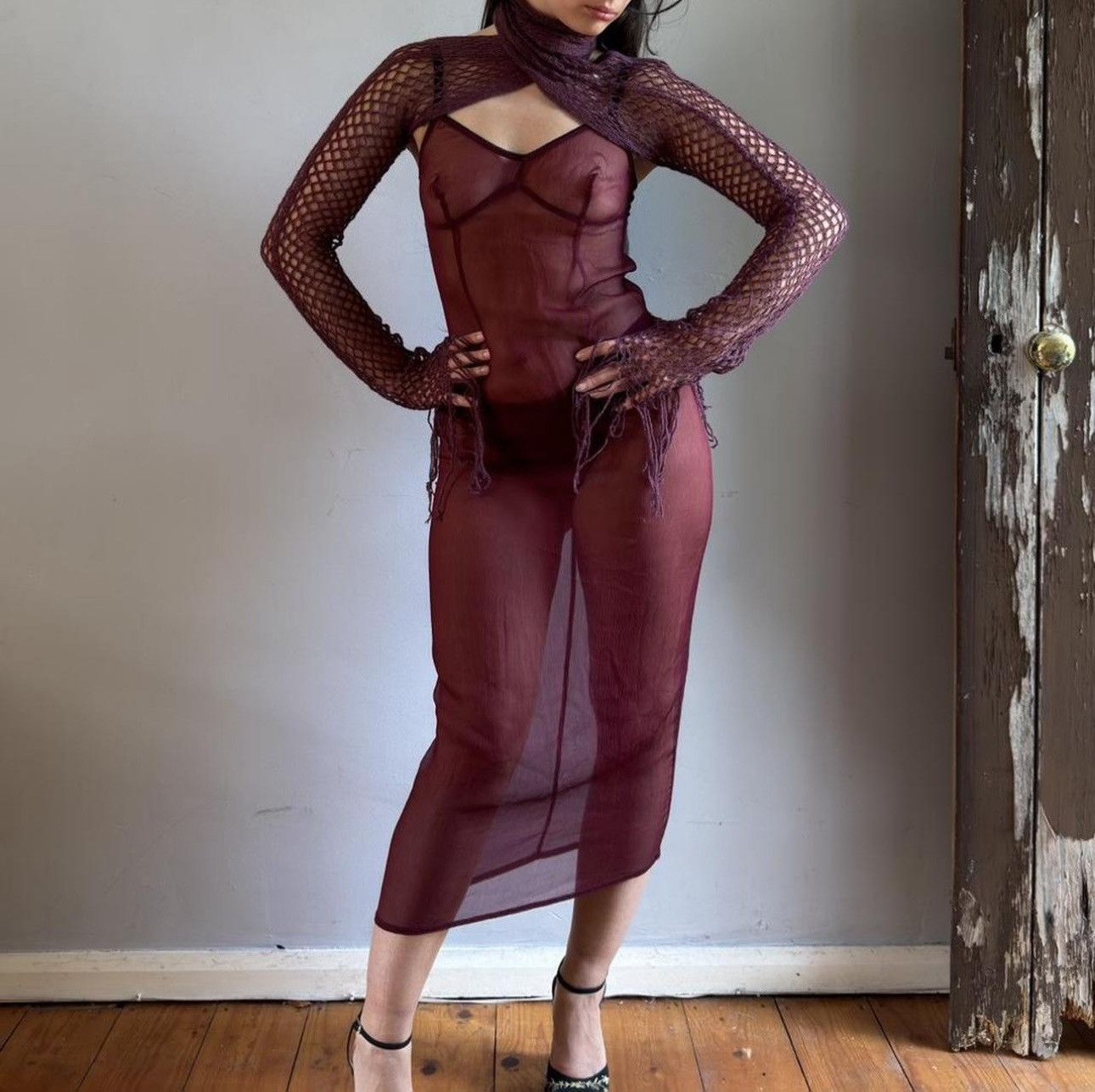 Dolce & Gabbana Dolce&Gabbana vintage silk bordeaux dress size S Size S / US 4 / IT 40 - 1 Thumbnail