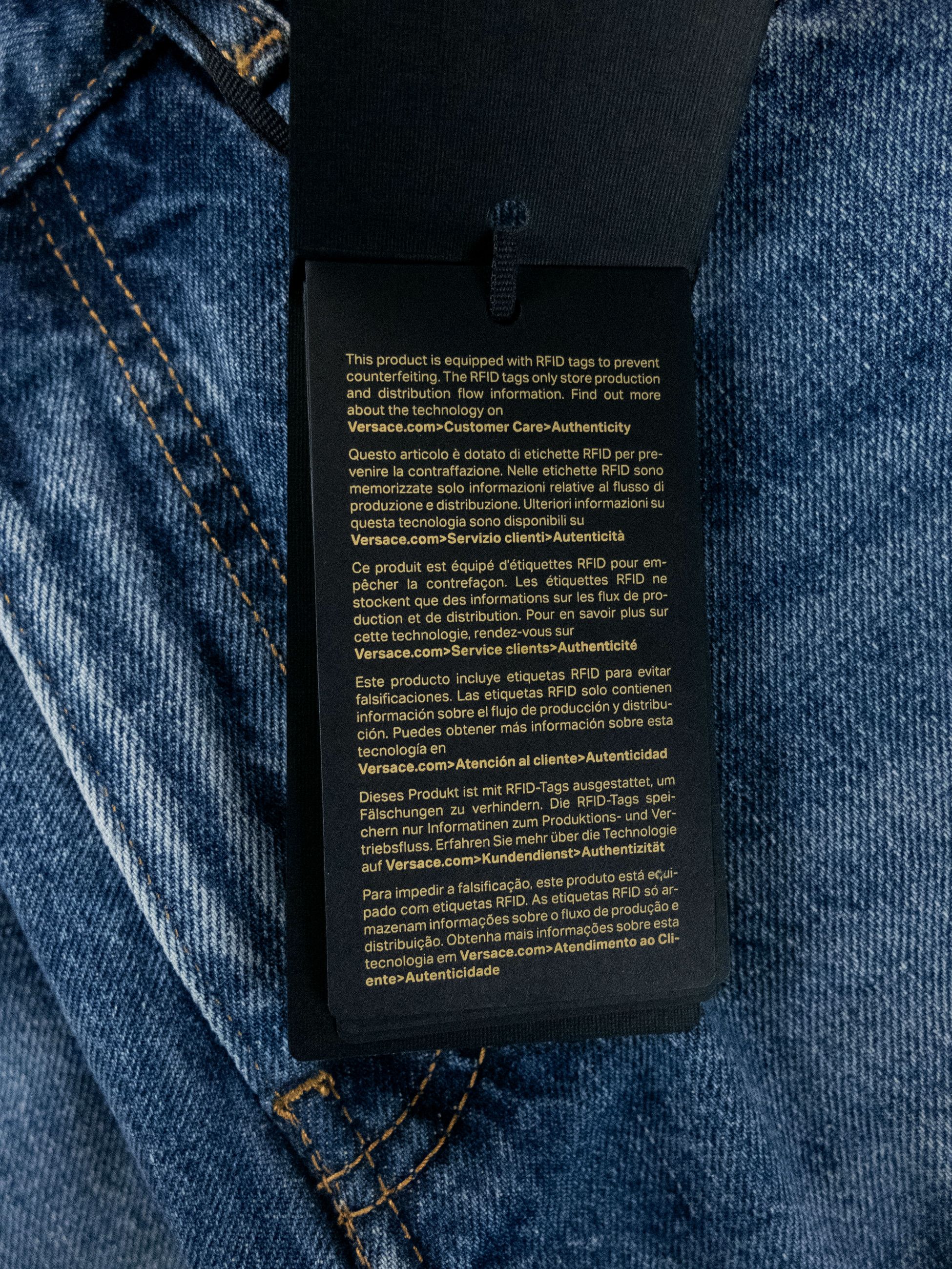 Versace VERSACE blue jeans with barocco print lower cuffs Size 32 q Size US 32 / EU 48 - 7 Thumbnail