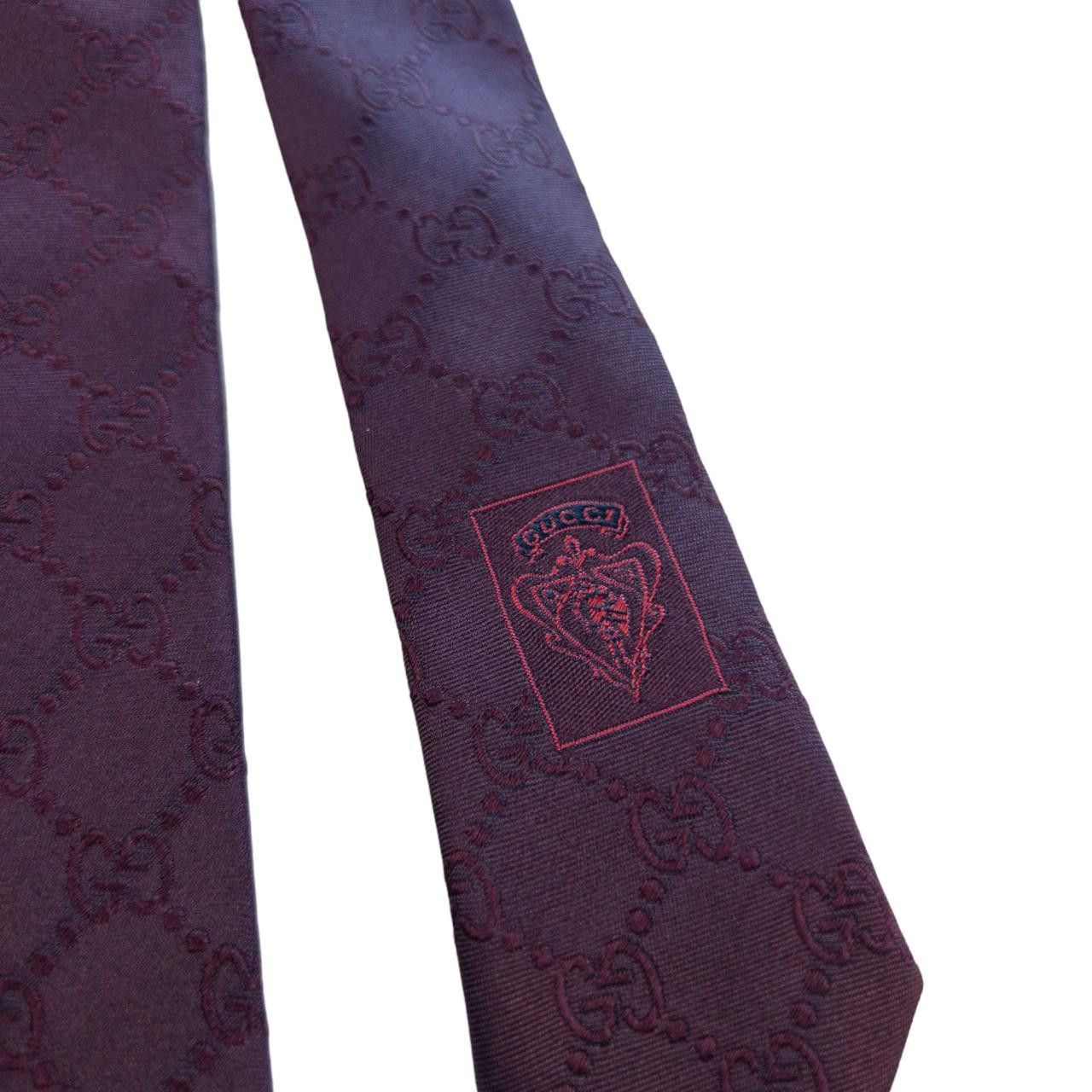 Gucci Vintage Gucci Monogram Silk Tie Size ONE SIZE - 3 Thumbnail