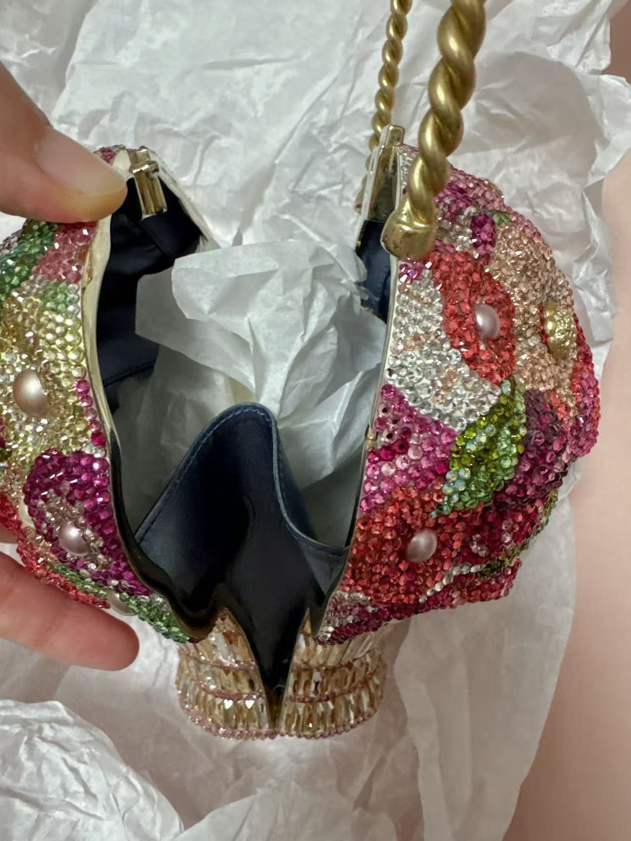 Judith Leiber Judith Leiber Crystal Floral-Shaped Evening Clutch bag Size ONE SIZE - 3 Thumbnail