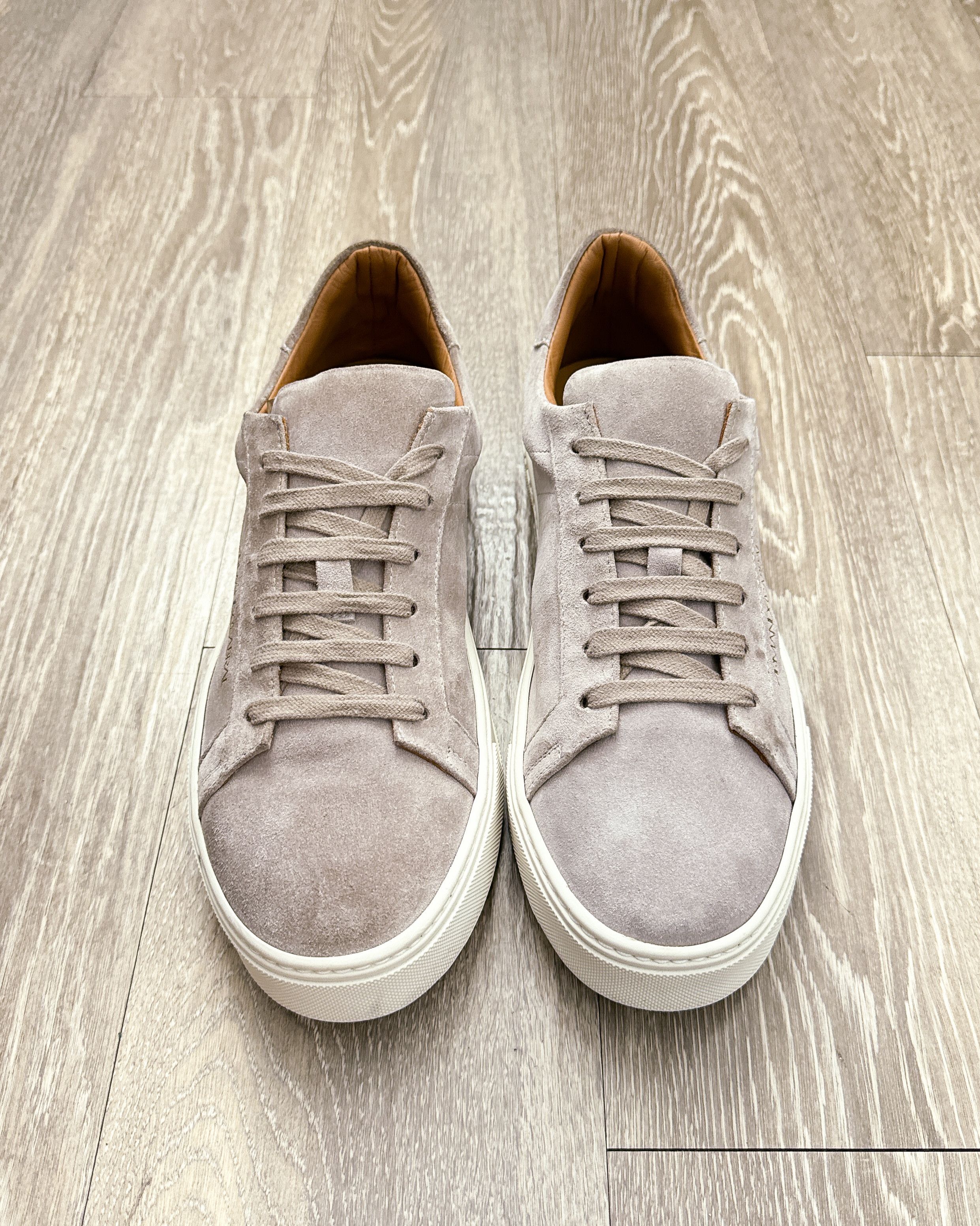 Armando Cabral Armando Cabral Taupe Suede Leather Sneakers Men's 43 Low Top Size US 10 / EU 43 - 2 Thumbnail