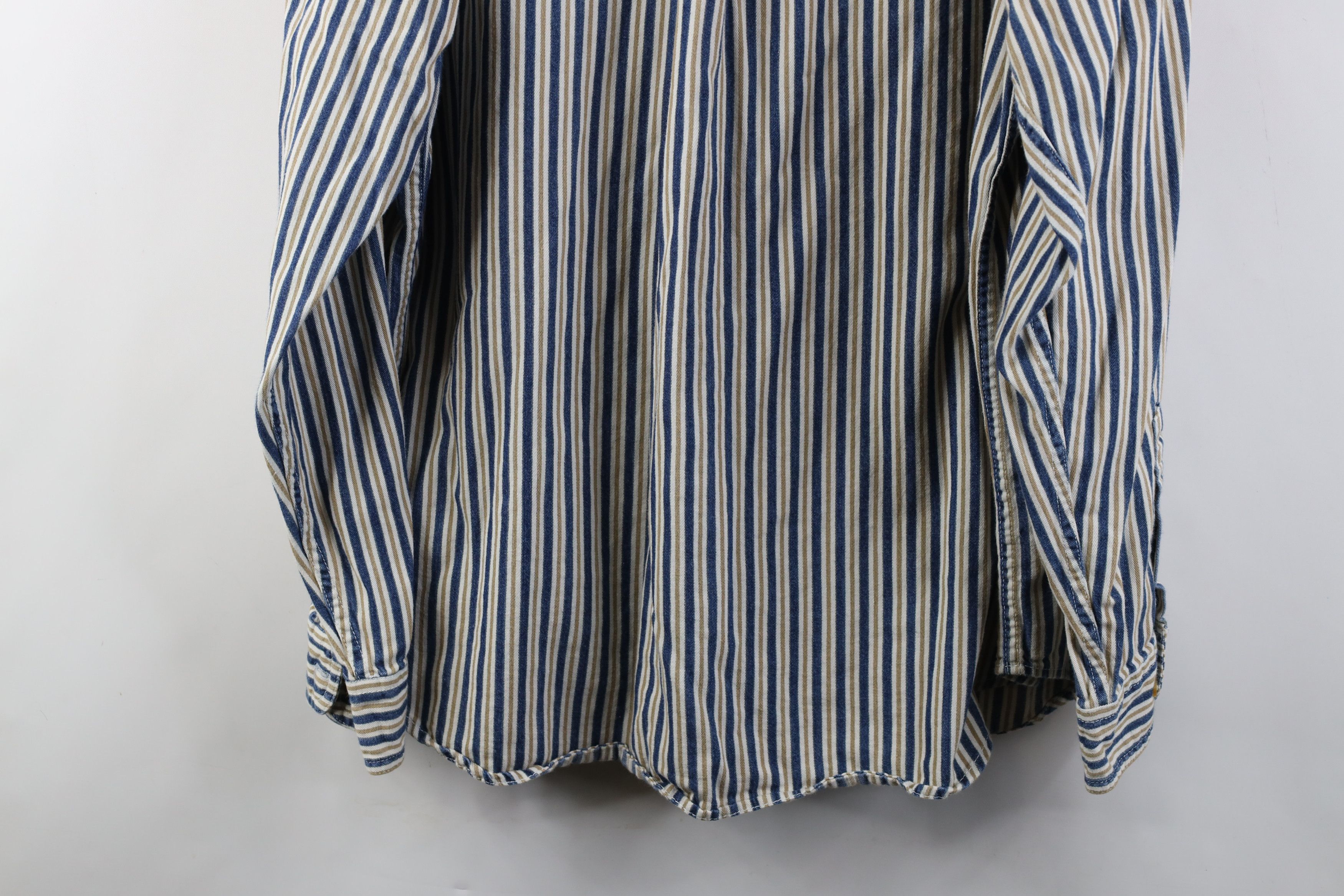 Vintage Vintage 90s Streetwear Denim Collared Button Down Shirt Size US XL / EU 56 / 4 - 10 Thumbnail
