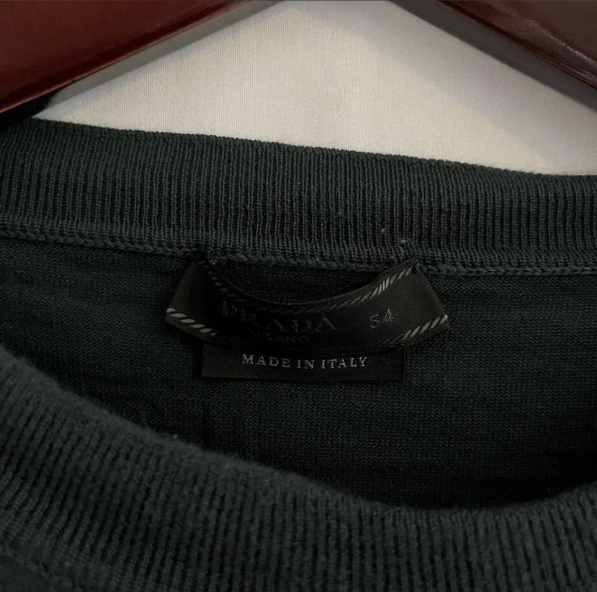 Prada (DAMAGED) Prada Wool Crewneck Sweater Size US L / EU 52-54 / 3 - 6 Thumbnail