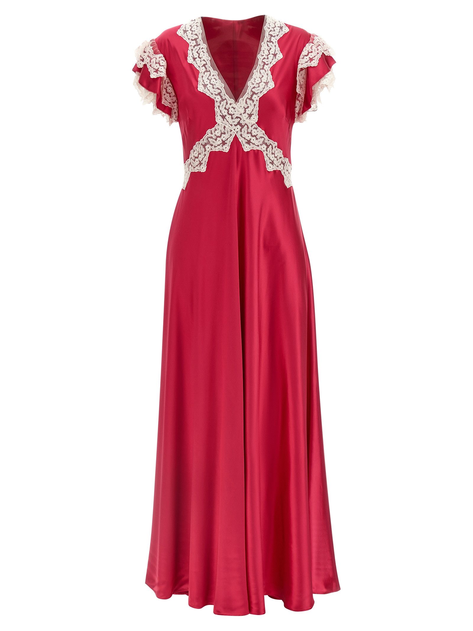 Alberta Ferretti Satin and lace dress Size S / US 4 / IT 40 - 1 Thumbnail