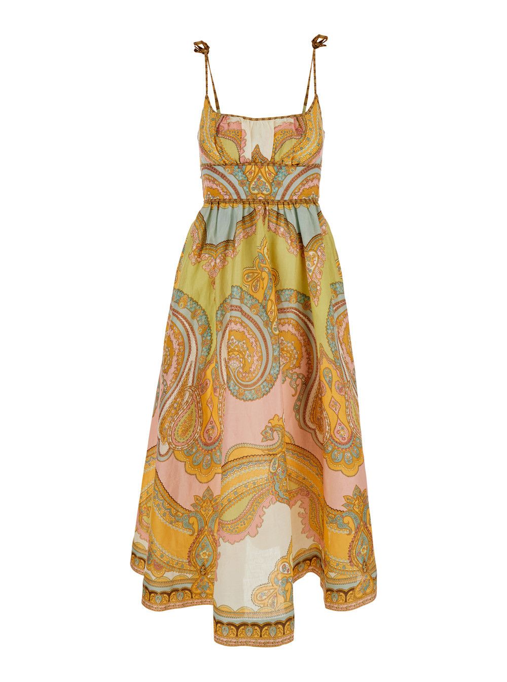 Zimmermann 'Maxine' Multicolor Dress with All-Over Graphic Print in Linen Woman Size S / US 4 / IT 40 - 1 Thumbnail