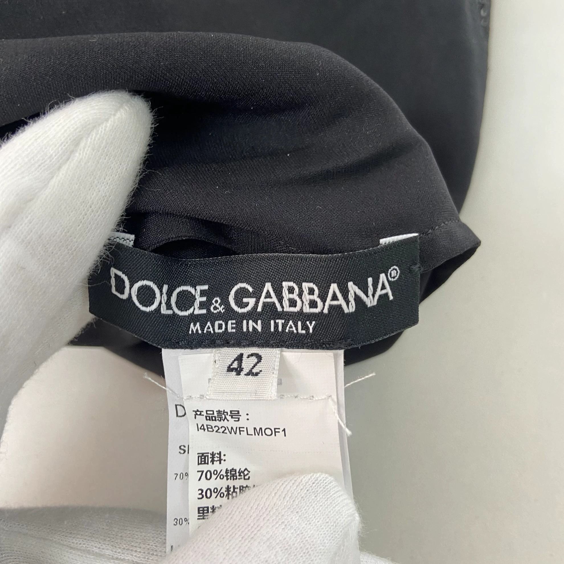 Dolce & Gabbana Dolce&Gabbana Black Lace Short Skirt 42 Size 28" / US 6 / IT 42 - 6 Thumbnail