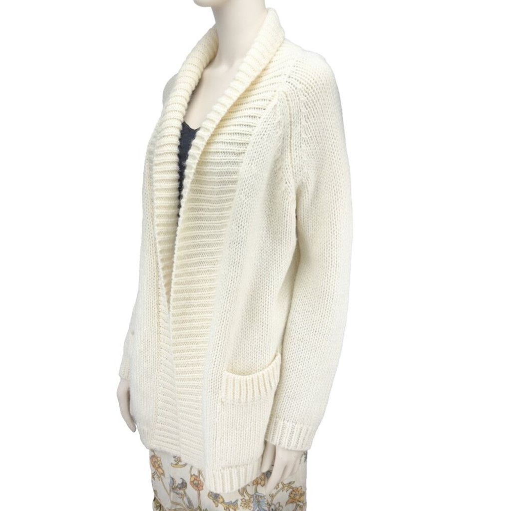 narifuri NAÏF MONTREAL Knitted Cream Warm Minimalist Cardigan Size S Size S / US 4 / IT 40 - 2 Thumbnail