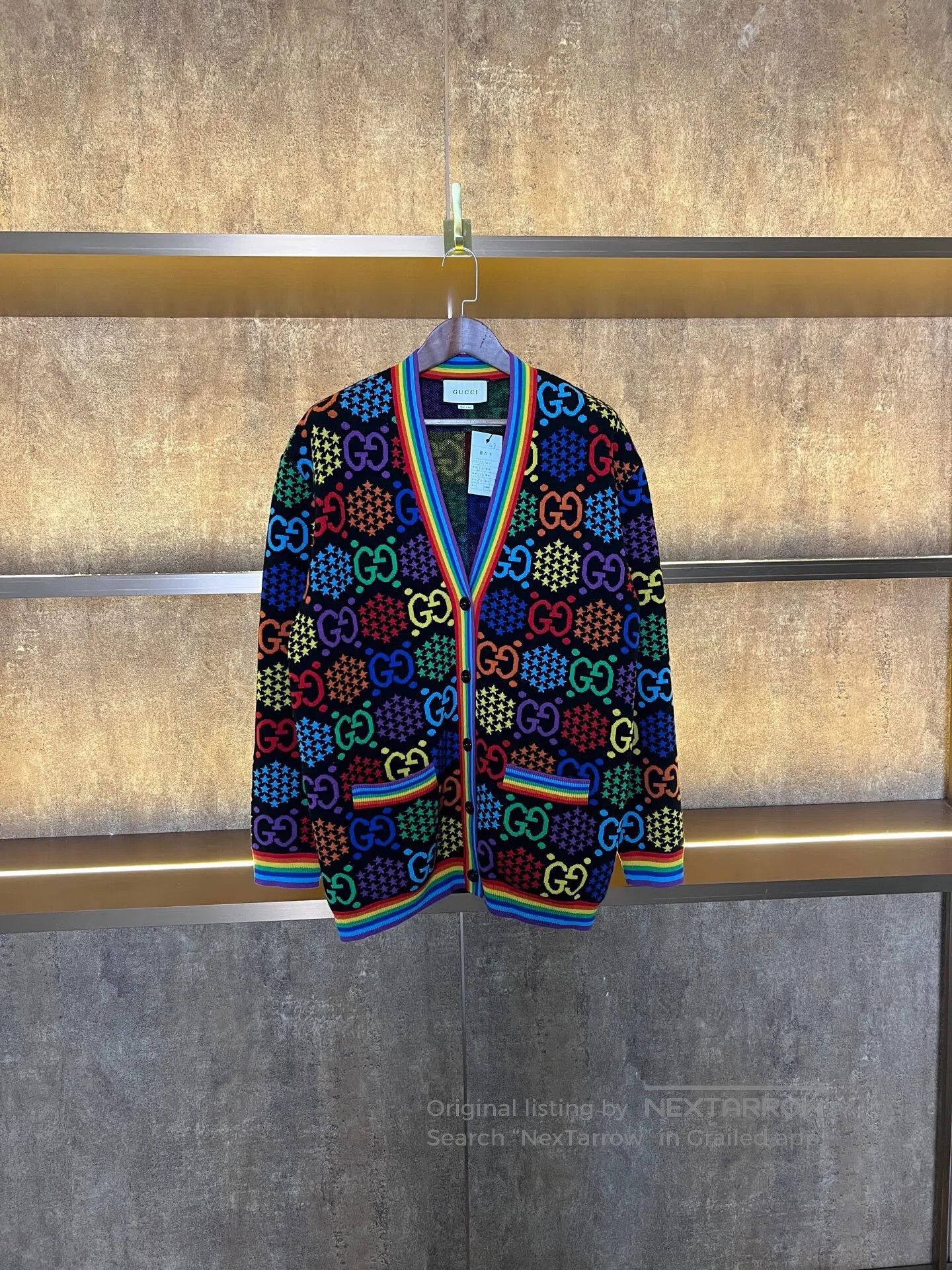 Gucci Guicci Rainbow Cardigan| Size US M / EU 48-50 / 2 - 1 Thumbnail