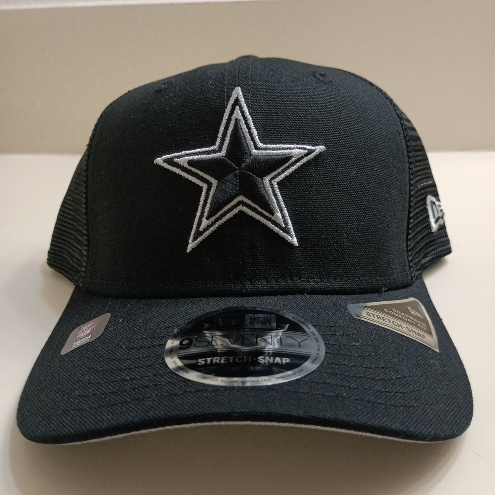 New Era New Era 9SEVENTY Dallas Cowboys Black Trucker Canvas Hat Cap Size ONE SIZE - 1 Thumbnail