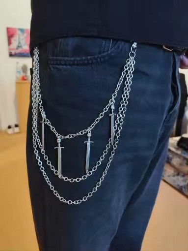 Jewelry Long Sword Pendant Wallet Chain Size ONE SIZE - 3 Thumbnail