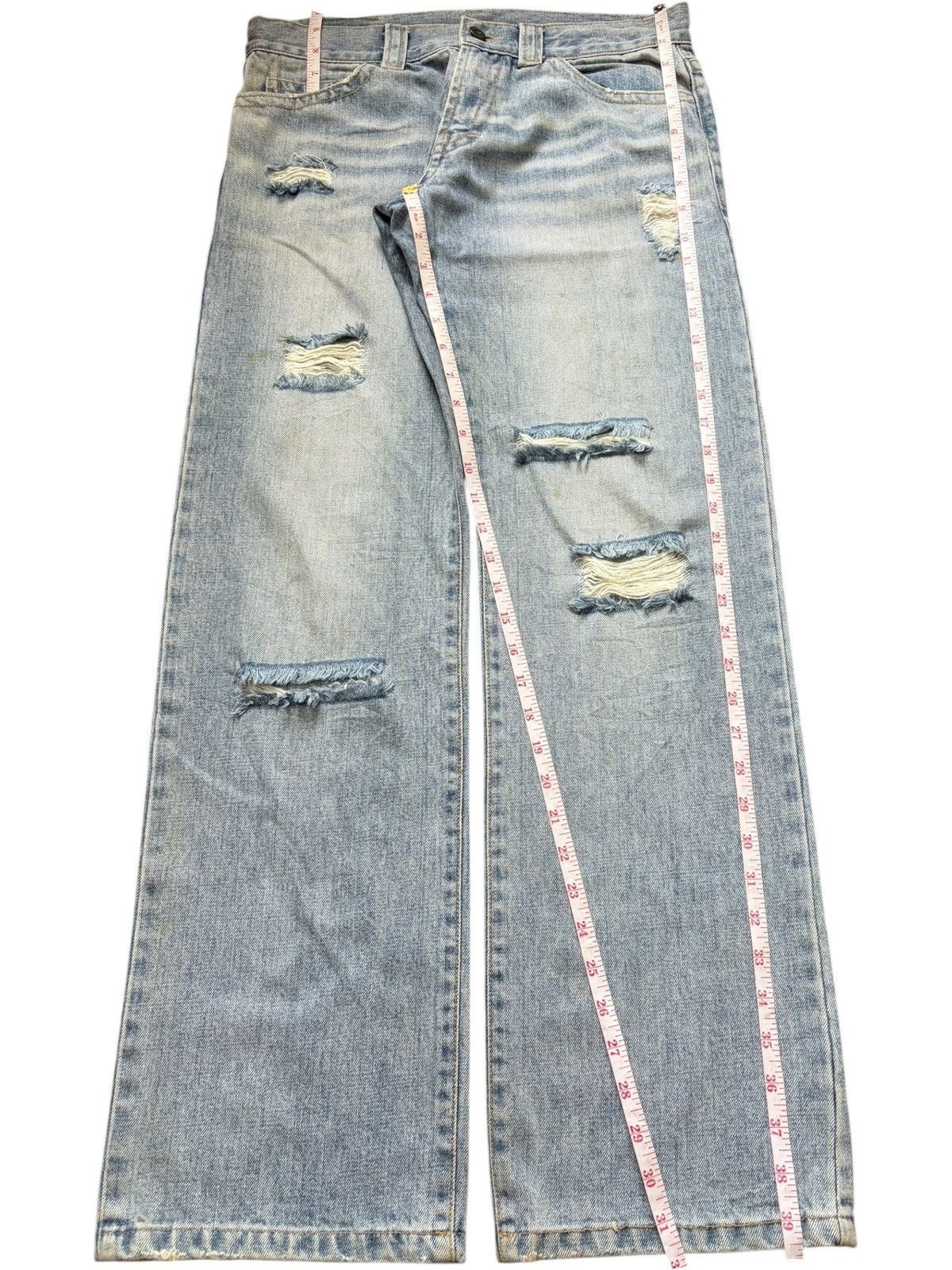 Fubu Vintage Coco Lulu Faded Wash Distress Baggy Jeans Size 31" - 7 Thumbnail