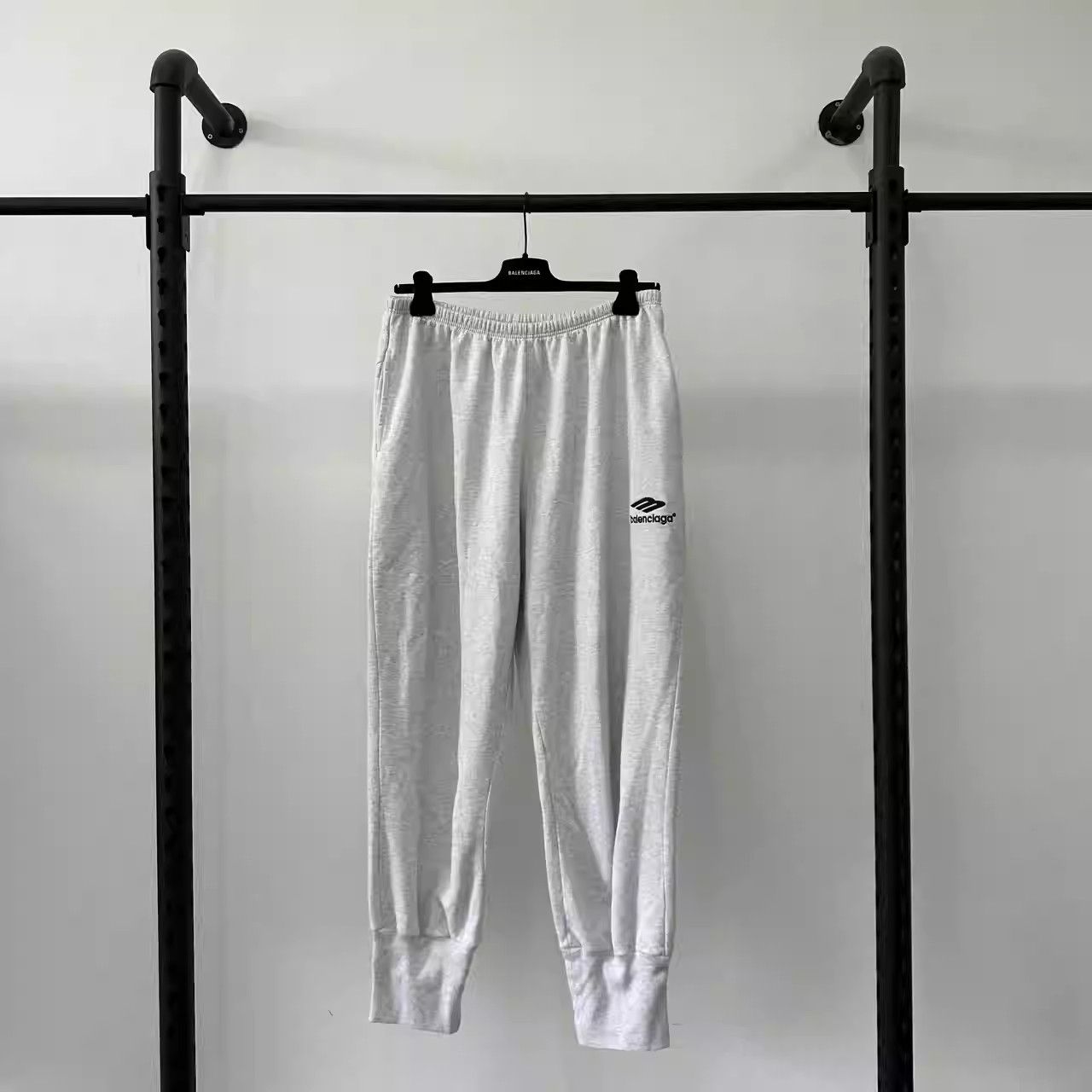 image of Balenciaga Ss22 3B Sports Icon Embroidered Logo Leggings in Greg, Men's (Size 34)