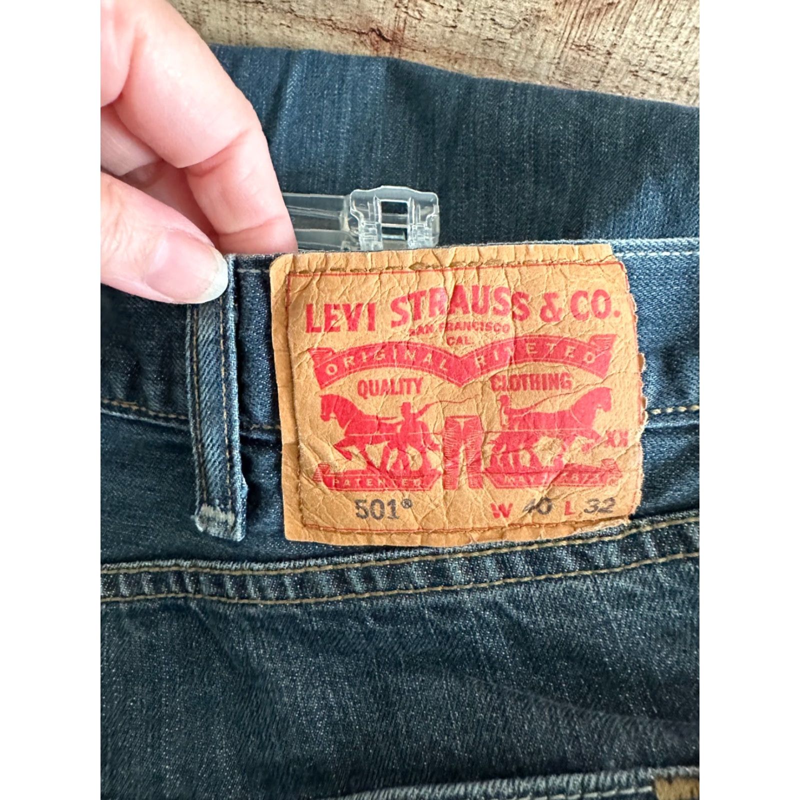 Levi's Levis Jeans 501xx 40x32 Dark Blue Mens Straight Size US 40 / EU 56 - 3 Thumbnail