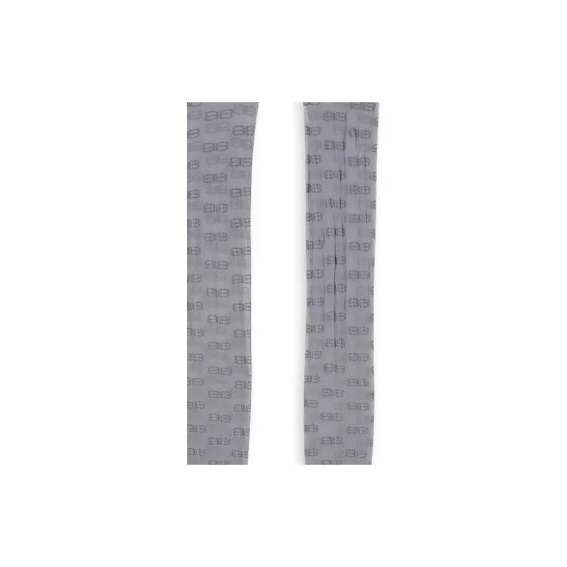 Balenciaga o1in1g1024 BB Monogram Tights in Grey Size 28" / US 6 / IT 42 - 4 Thumbnail