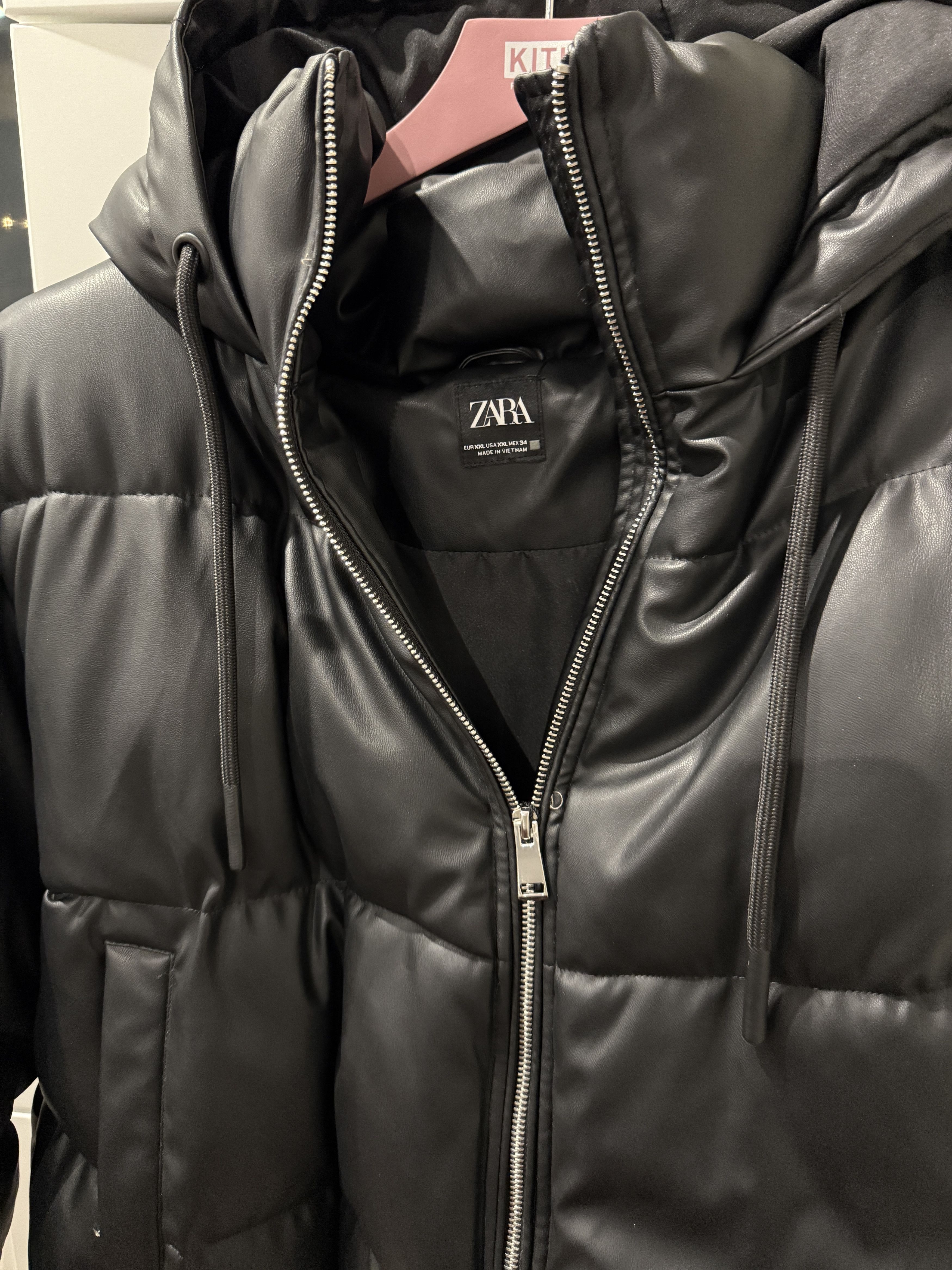 Zara Faux Leather Puffer Jacket Size XXL / US 16-18 / IT 52-54 - 3 Thumbnail