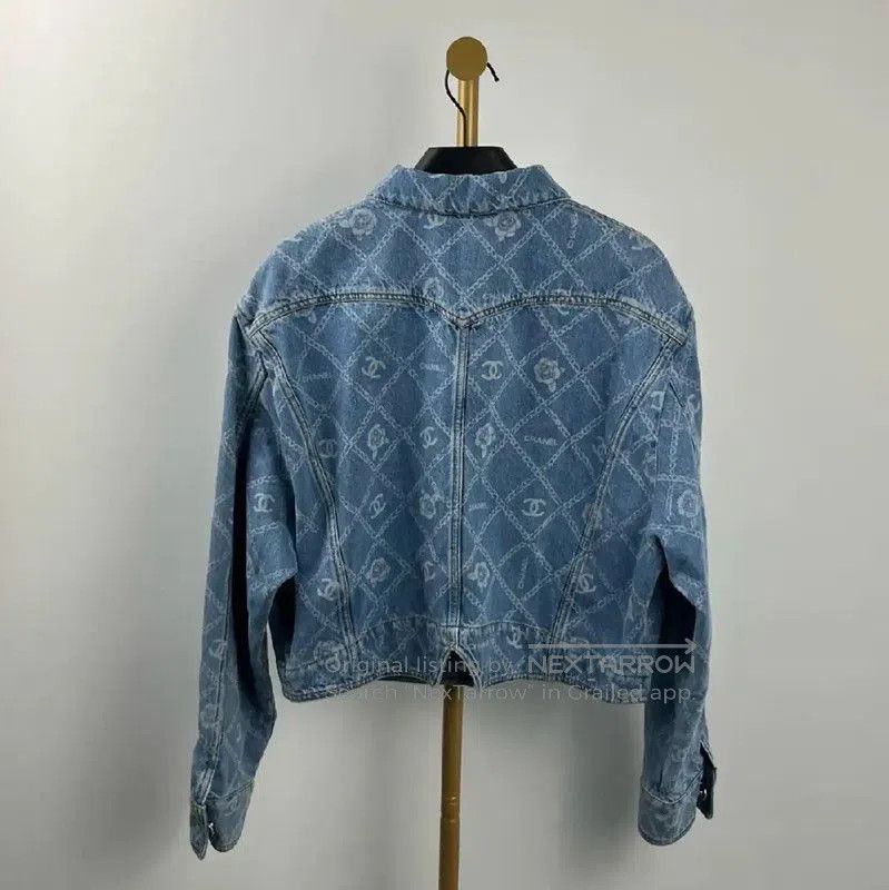 Chanel Chanel Blue Cotton Denim Jacket for Women . Size XL / US 12-14 / IT 48-50 - 2 Thumbnail